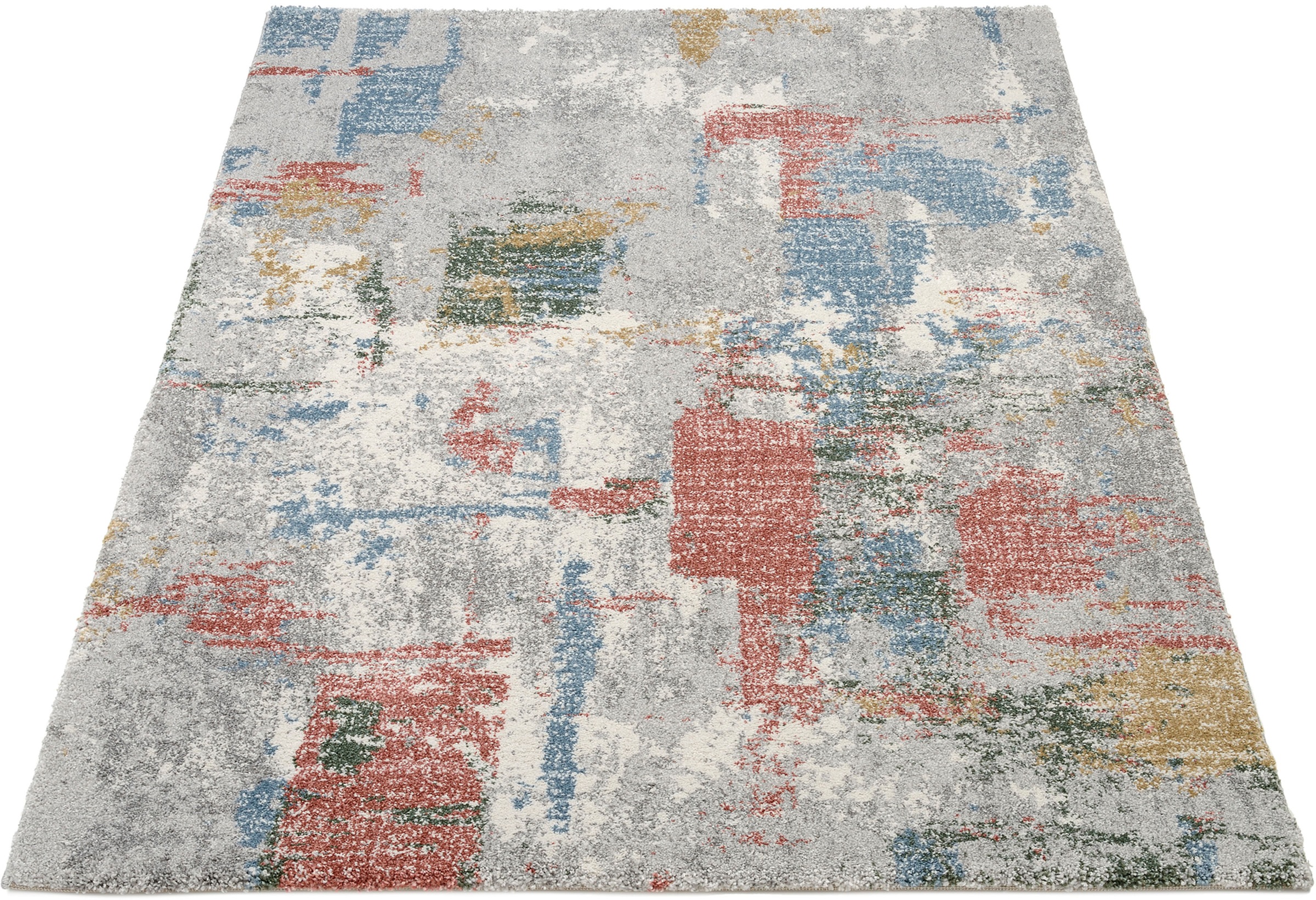 Teppich OCI DIE TEPPICHMARKE "NEW VILLA CITY", bunt (multi), B:200cm H:20mm L:200cm, Polypropylen, Teppiche, Teppich, Vintage Optik, Wohnzimmer
