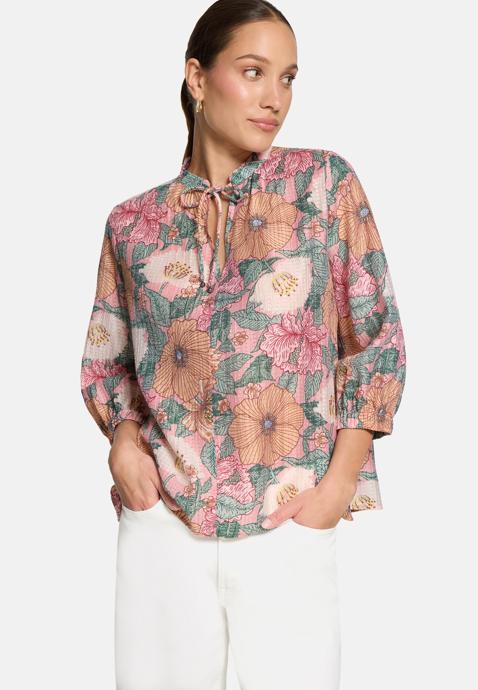 Zero Schlupfbluse »Damen mit Blumenprint«