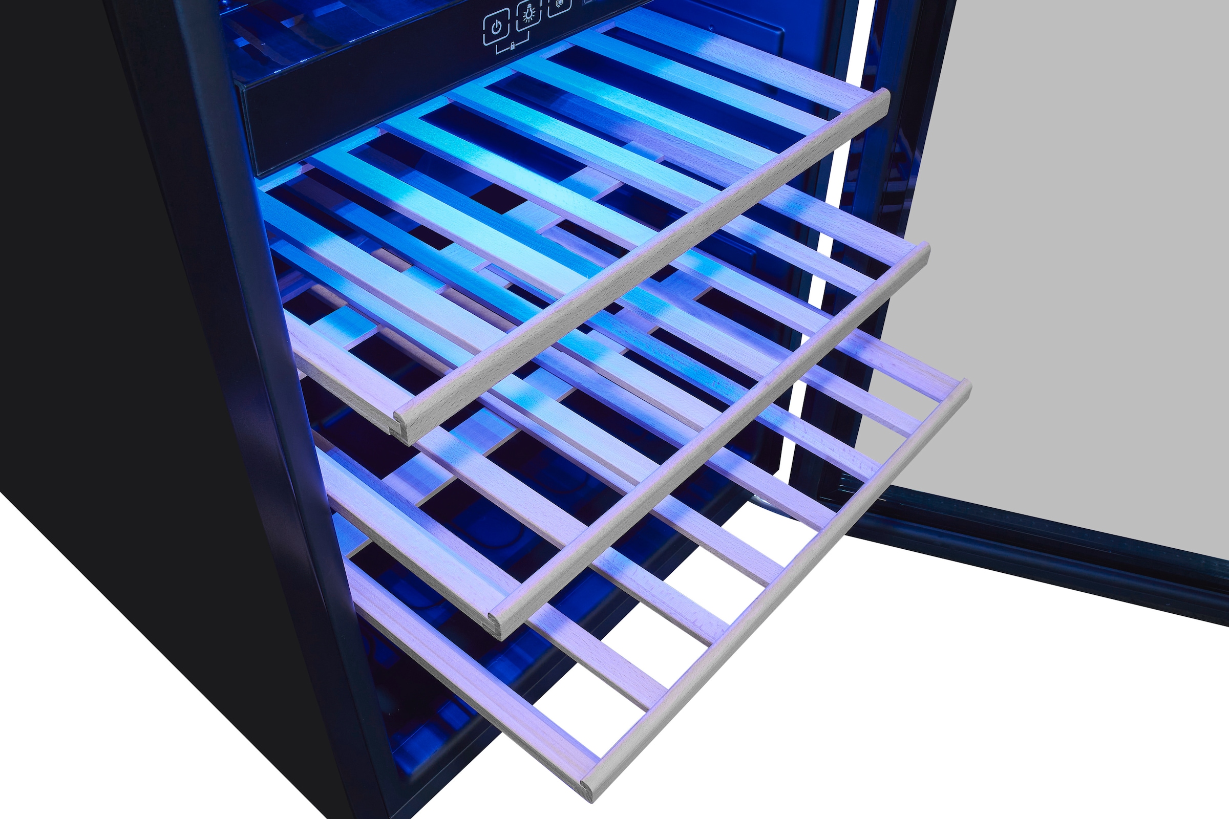 exquisit Weinkühlschrank »WS2-45-GTE-160G«, für 45 St. Standardflaschen á 075l, Digitale Temperaturanzeige