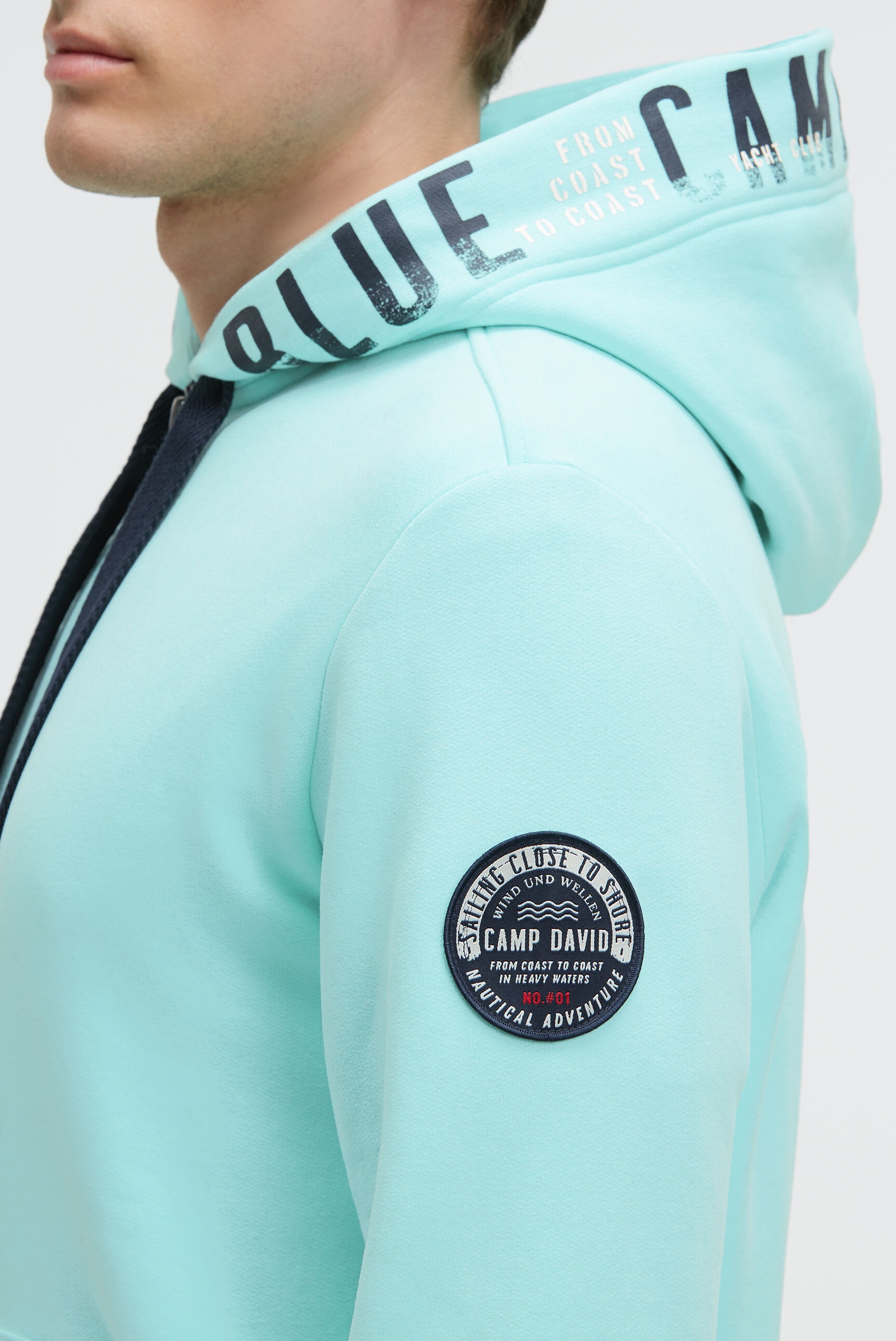 CAMP DAVID Kapuzensweatjacke mit Baumwolle