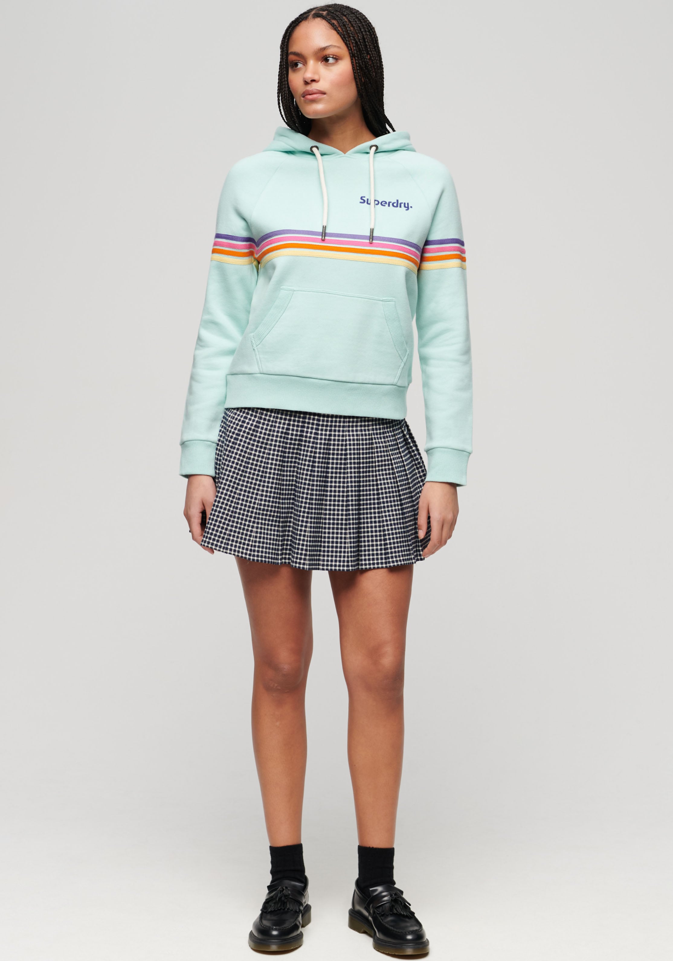 Superdry Kapuzensweatshirt »RAINBOW STRIPE LOGO HOODIE«