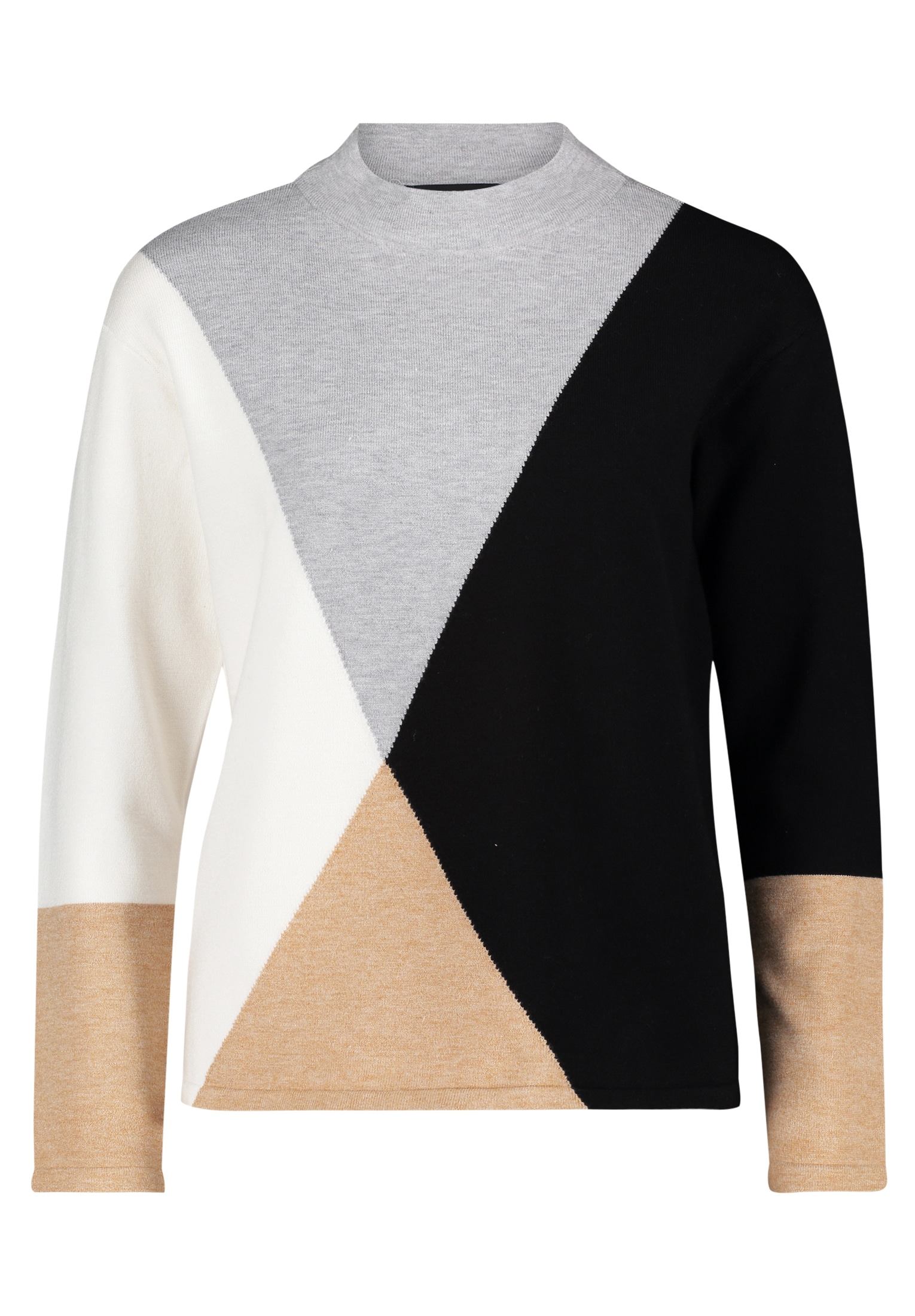 Betty Barclay Strickpullover »Betty Barclay Feinstrickpullover mit Kragen«, (1 tlg.), Color Blocking