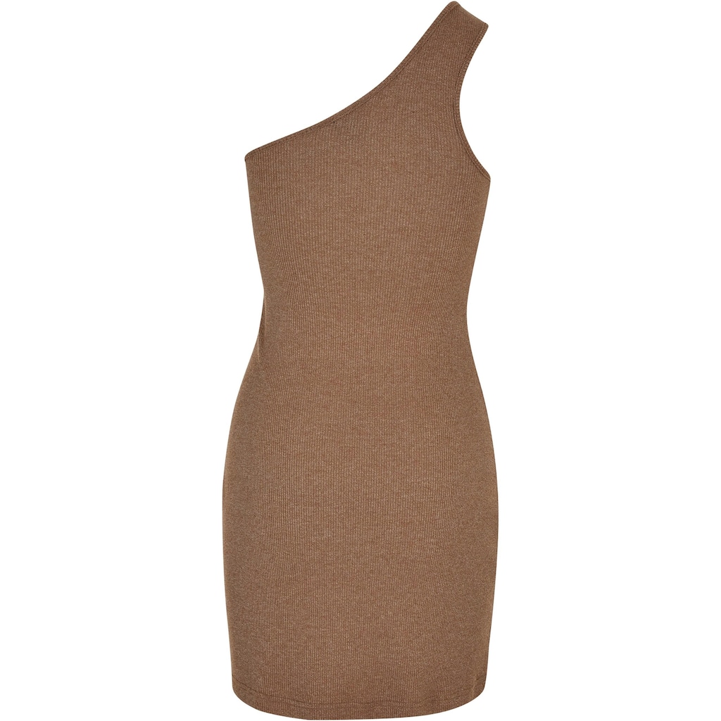URBAN CLASSICS Shirtkleid »Urban Classics Damen Ladies Rib One Shoulder Dress«, (1 tlg.)