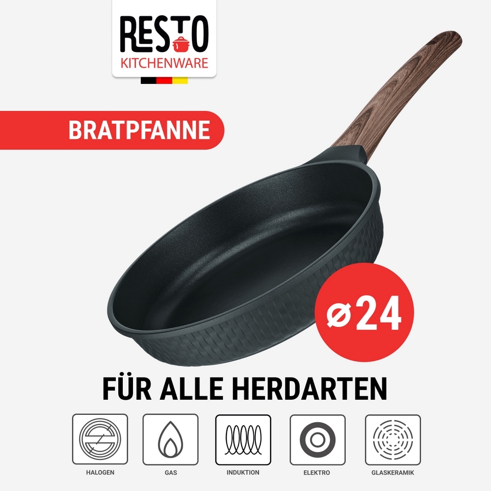 RESTO Kitchenware Bratpfanne »Ran, Universalpfanne mit Antihaftbeschichtung«, Aluminiumguss, (1 tlg.), Induktion, für alle Herdarten geeignet