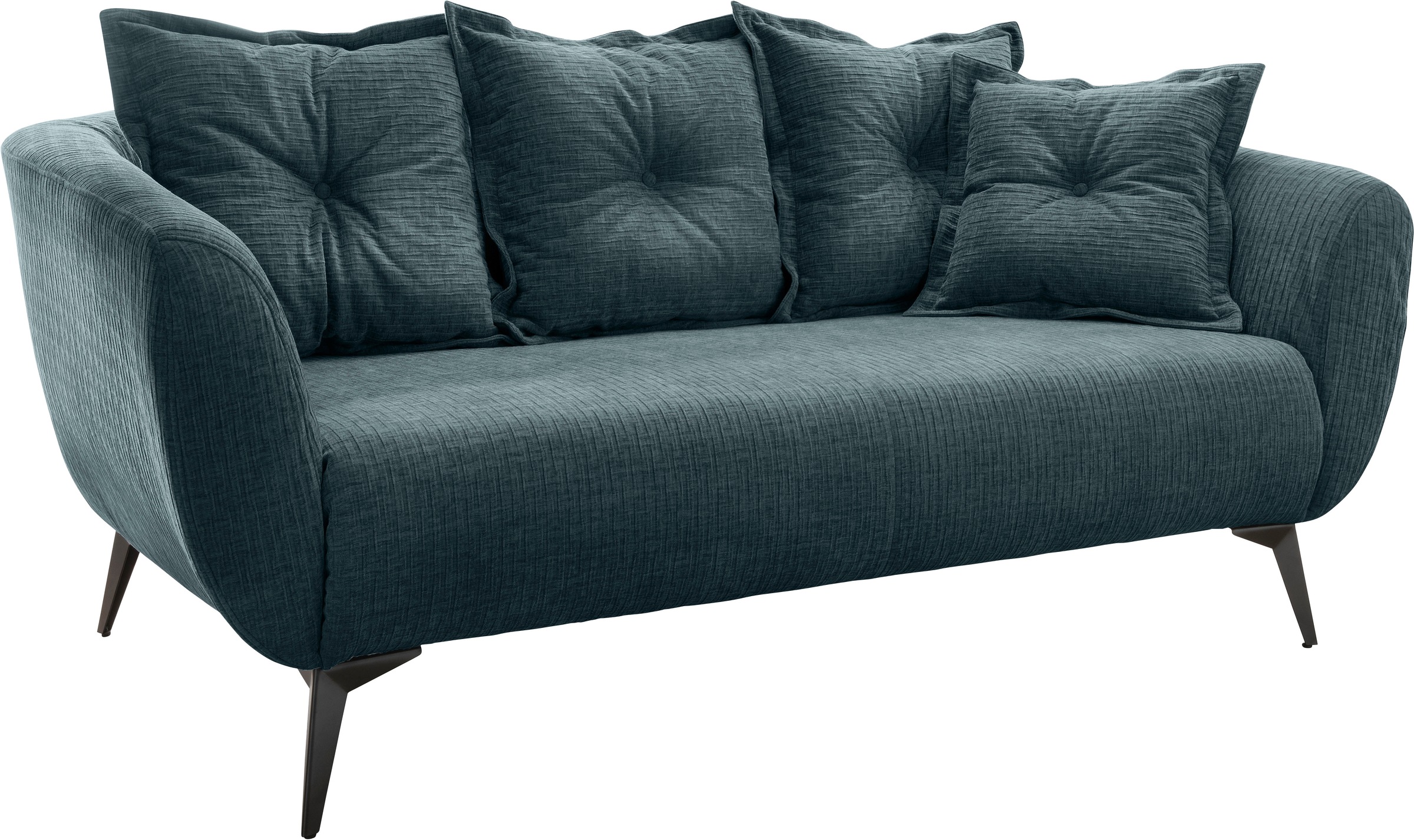 Thumbnail - Home affaire 2,5-Sitzer "Baggio, Breite 196 cm zeitlos & elegant, bequem" schwarze Metallfüße