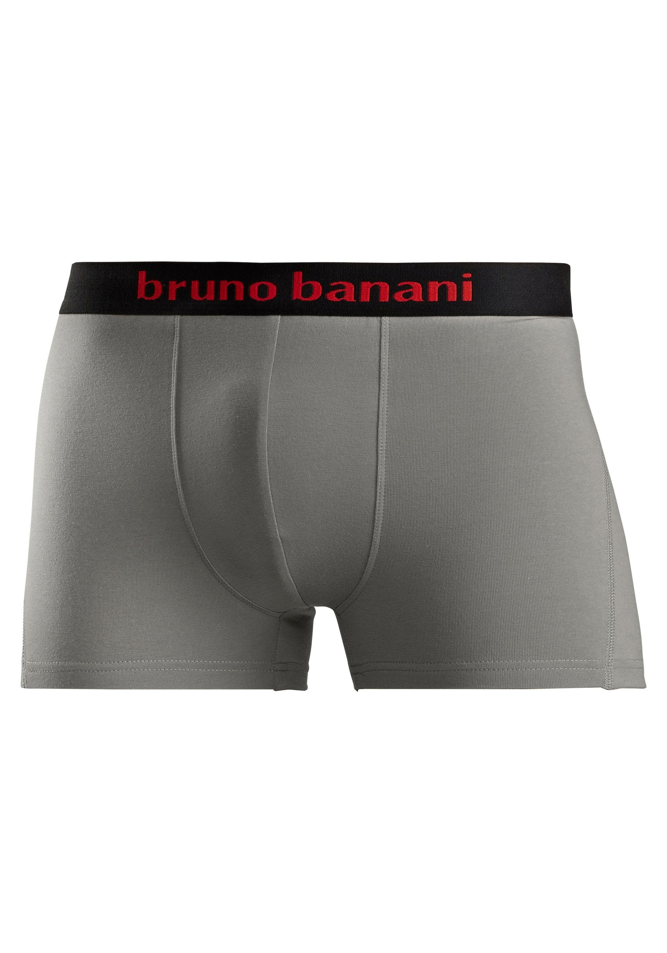 Bruno Banani Boxer »Boxershorts für Herren«, (Packung, 4 St.), mit farbigen Marken-Schriftzug am Bündchen