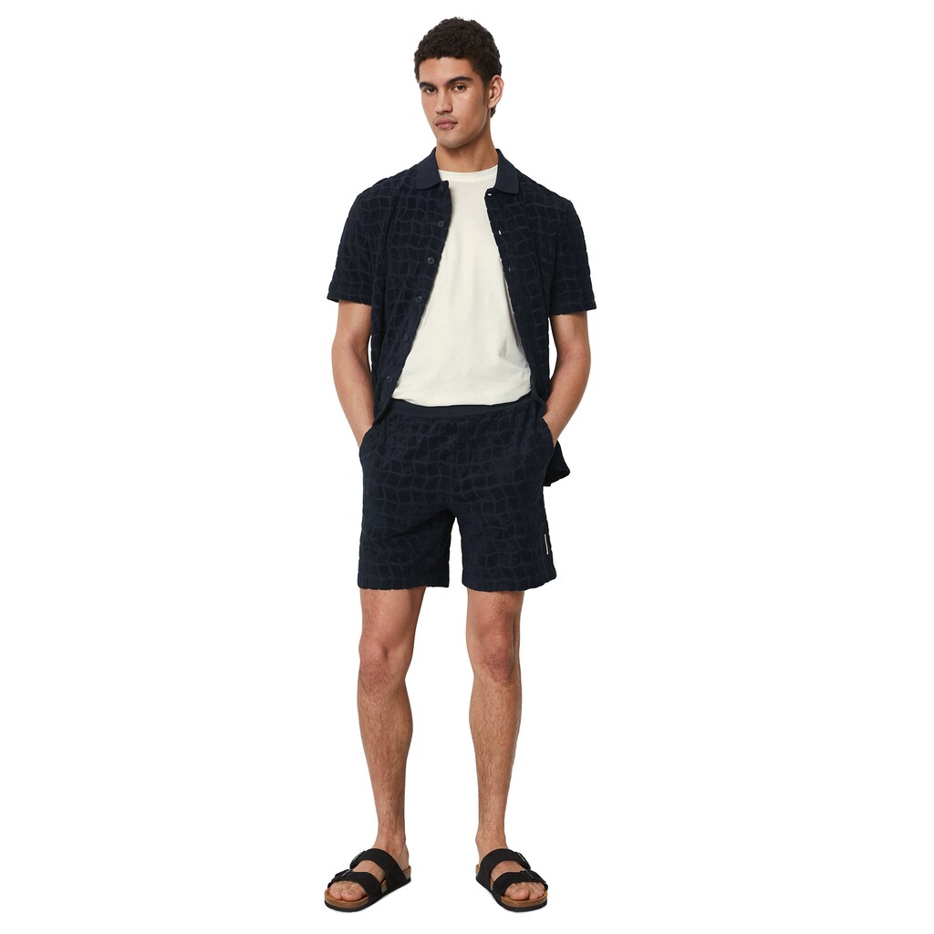 Marc O'Polo Shorts »mit eingewebtem Jacquard-Muster«