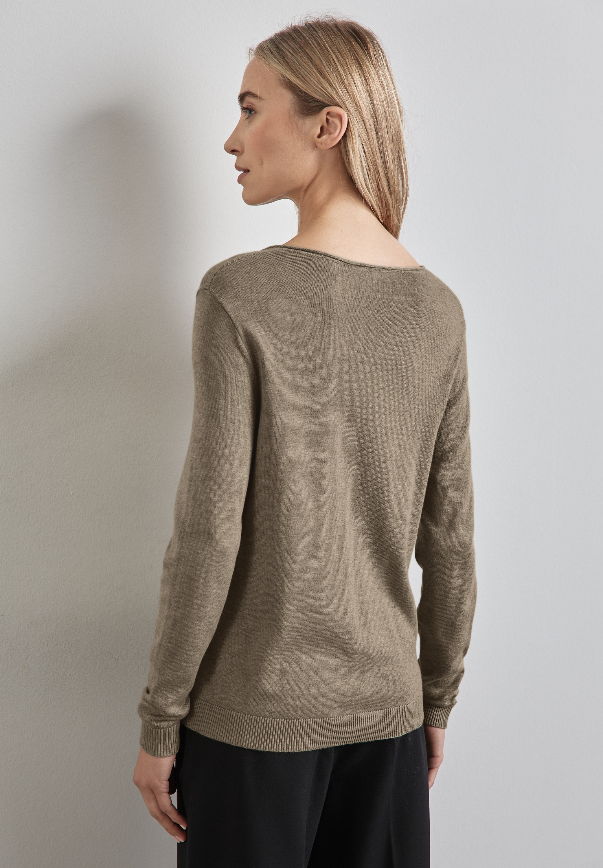 STREET ONE Strickpullover, mit V-Ausschnitt