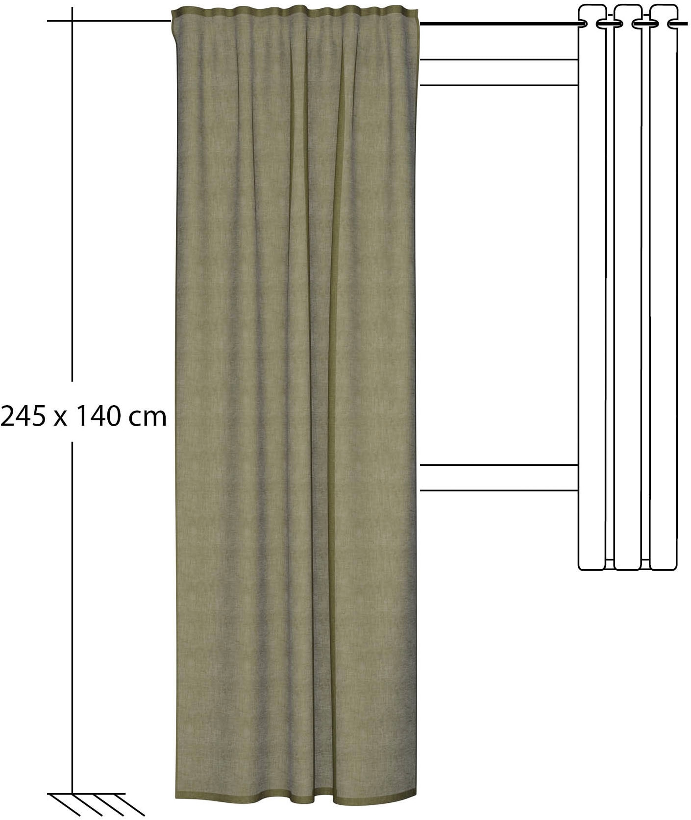 HOMING Gardine »Lian« verdeckte Schlaufen 1 Stk. tlg. Fertigschal