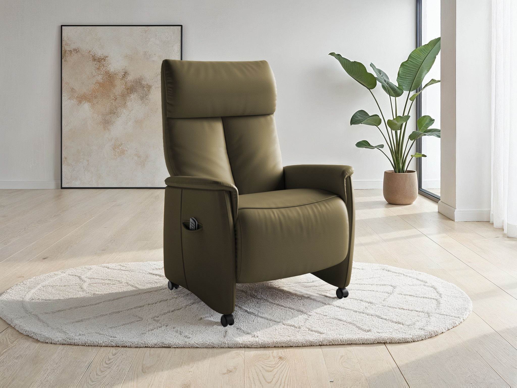 sit&more TV-Sessel "Cremona Comfort Plus, Leder" bis 200 Kg belastbar, mit Herz-Waage Funktion