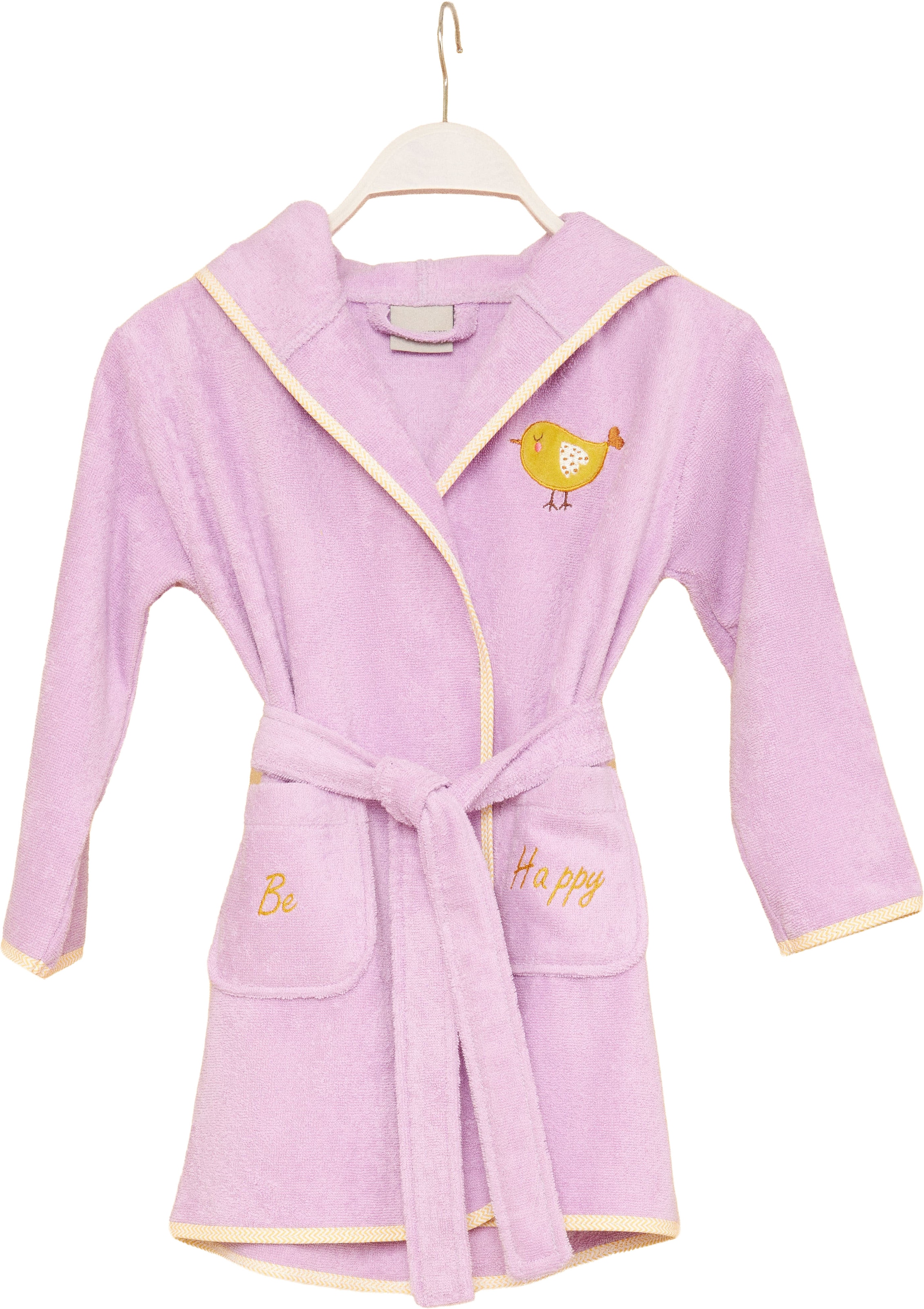 Egeria Kinderbademantel "Be Happy" mit Vogel Applikation