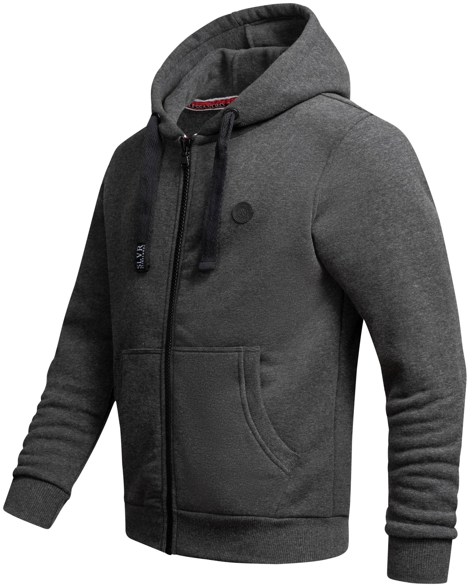Alessandro Salvarini Sweatjacke »ASLomborio«, warme Kapuzenjacke