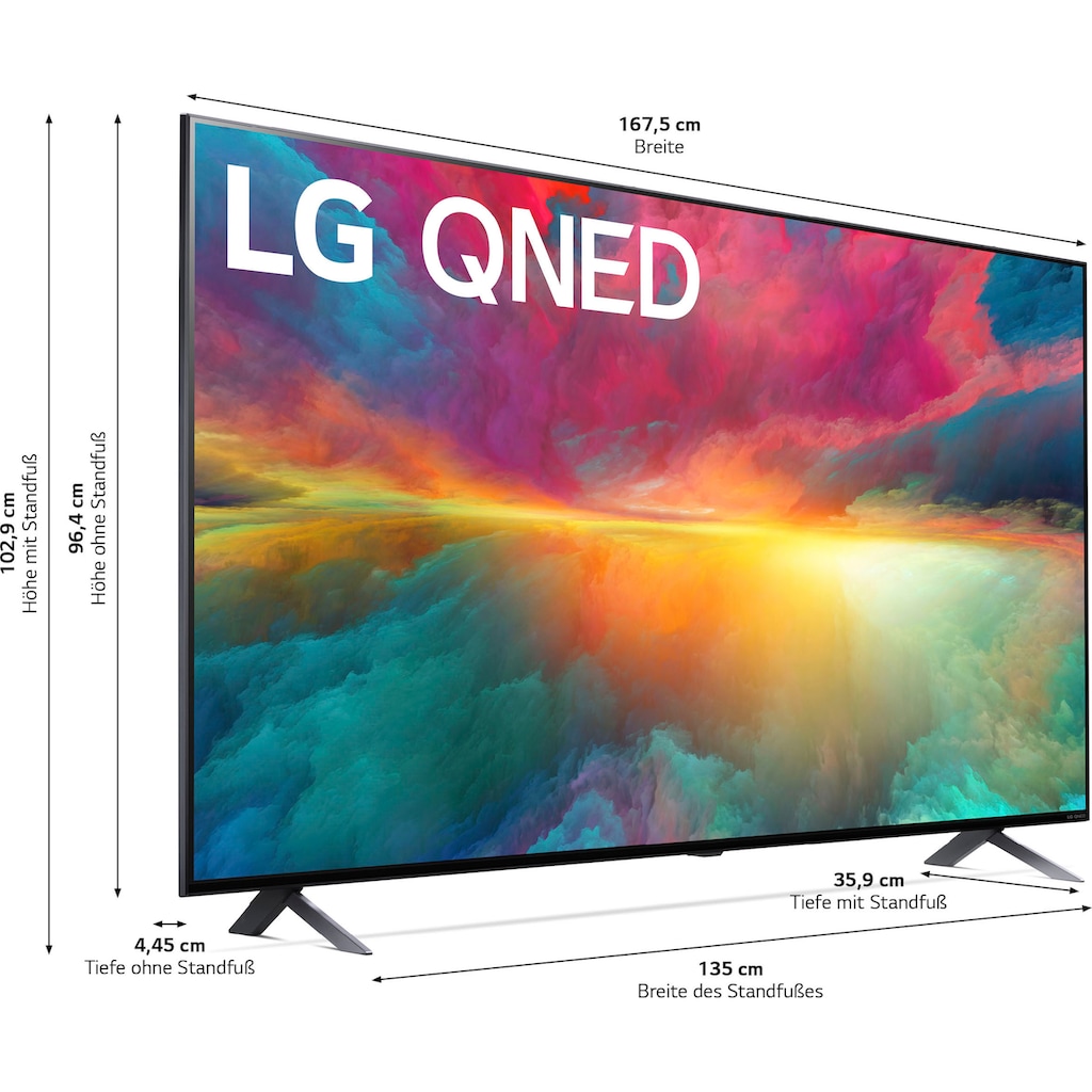 LG QNED-Fernseher »75QNED756RA«, 190 cm/75 Zoll, 4K Ultra HD, Smart-TV