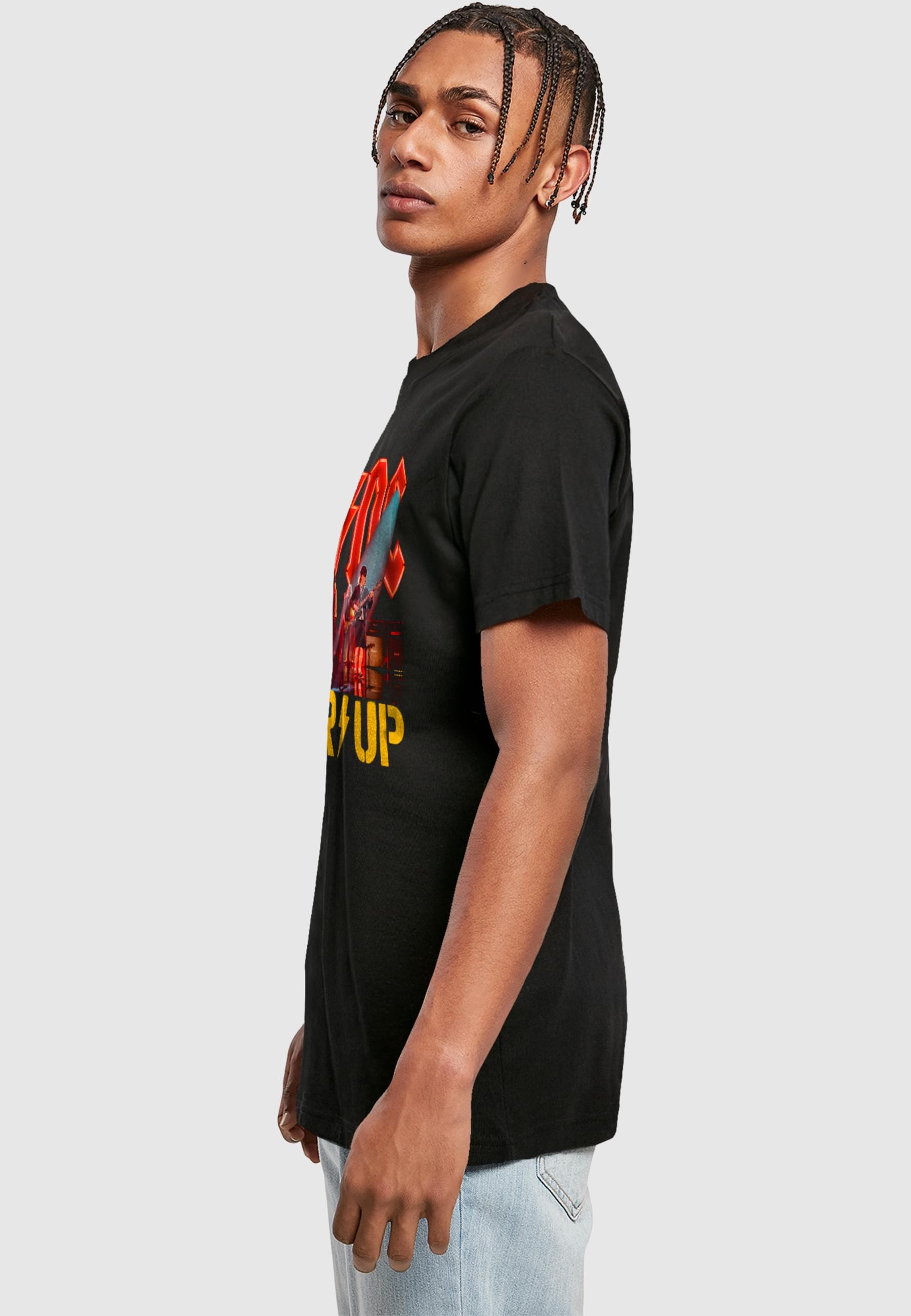 Merchcode T-Shirt »Merchcode Herren ACDC - PWRUP Stage Lights T-Shirt«, (1 tlg.)