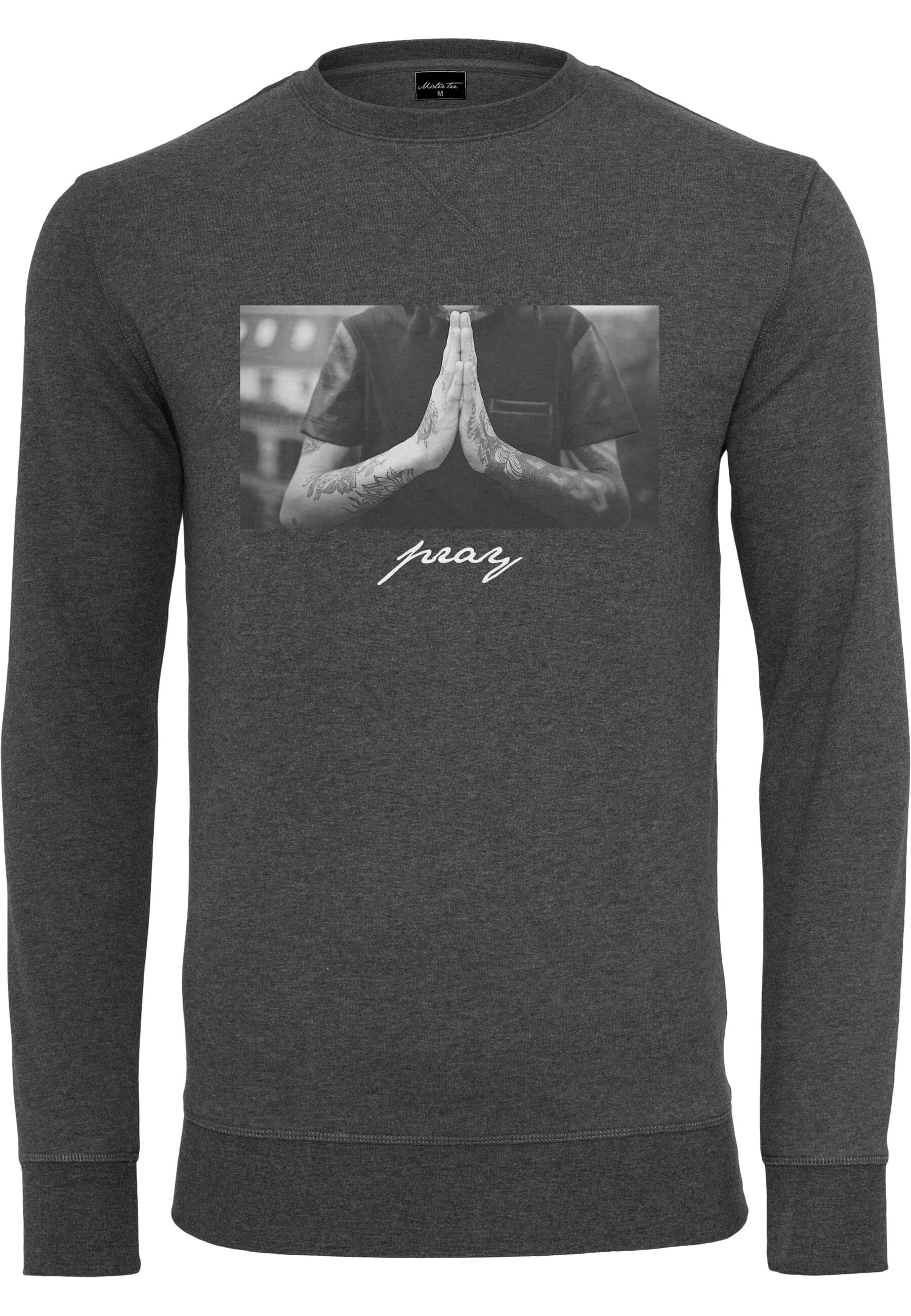 MisterTee Rundhalspullover "MisterTee Herren Pray Crewneck" 1 Stk. tlg. günstig online kaufen