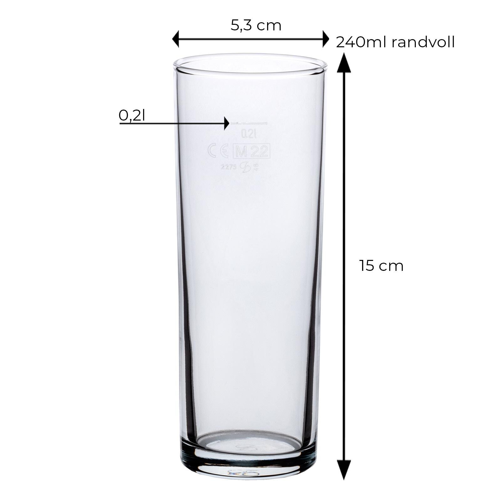 van Well Bierglas »Willi Becher geeicht 0,5 l 120er Set transparent«