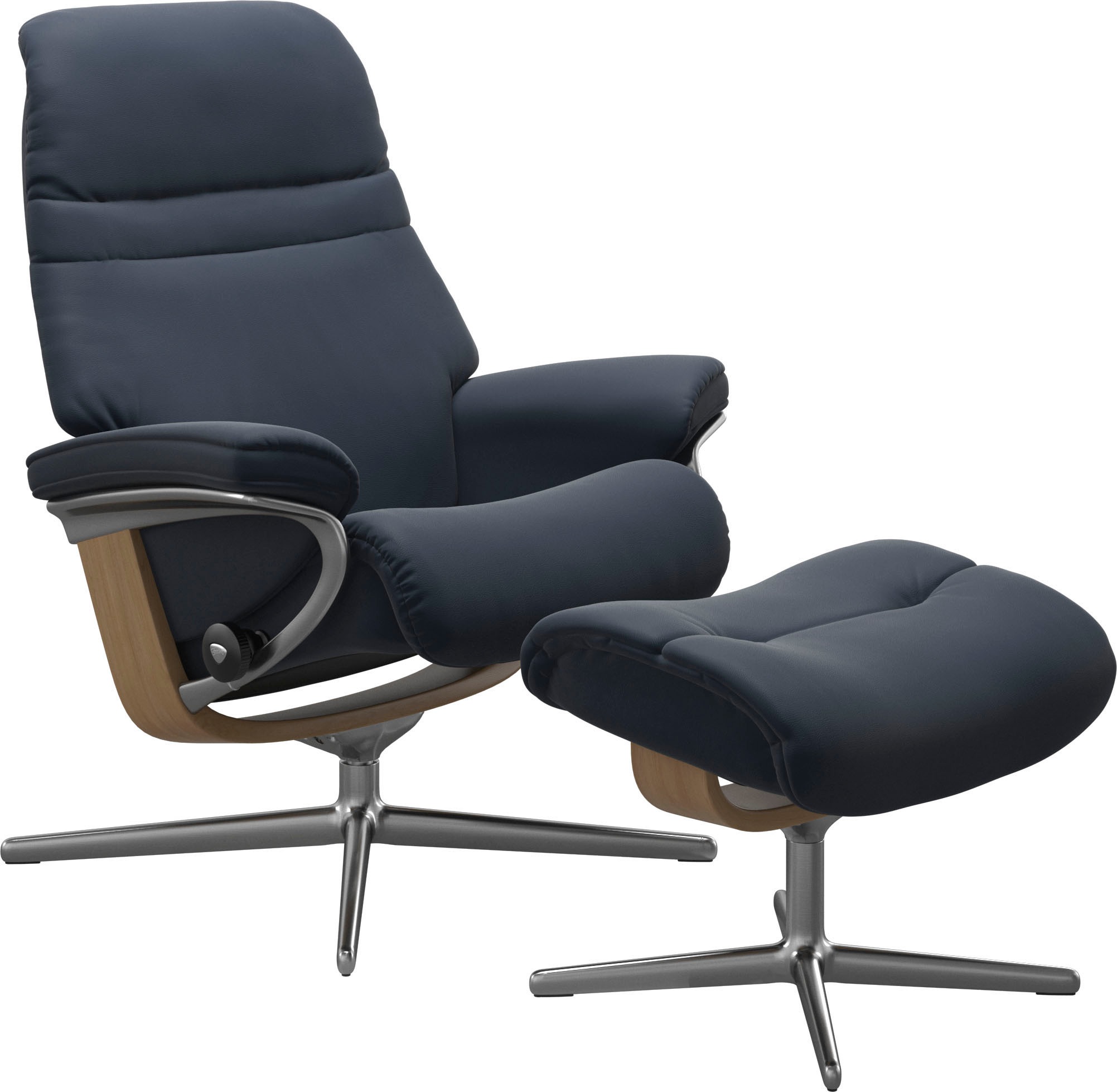 Stressless "Sunrise" Set, Relaxsessel mit Hocker, mit Hocker, mit Cross Bas günstig online kaufen