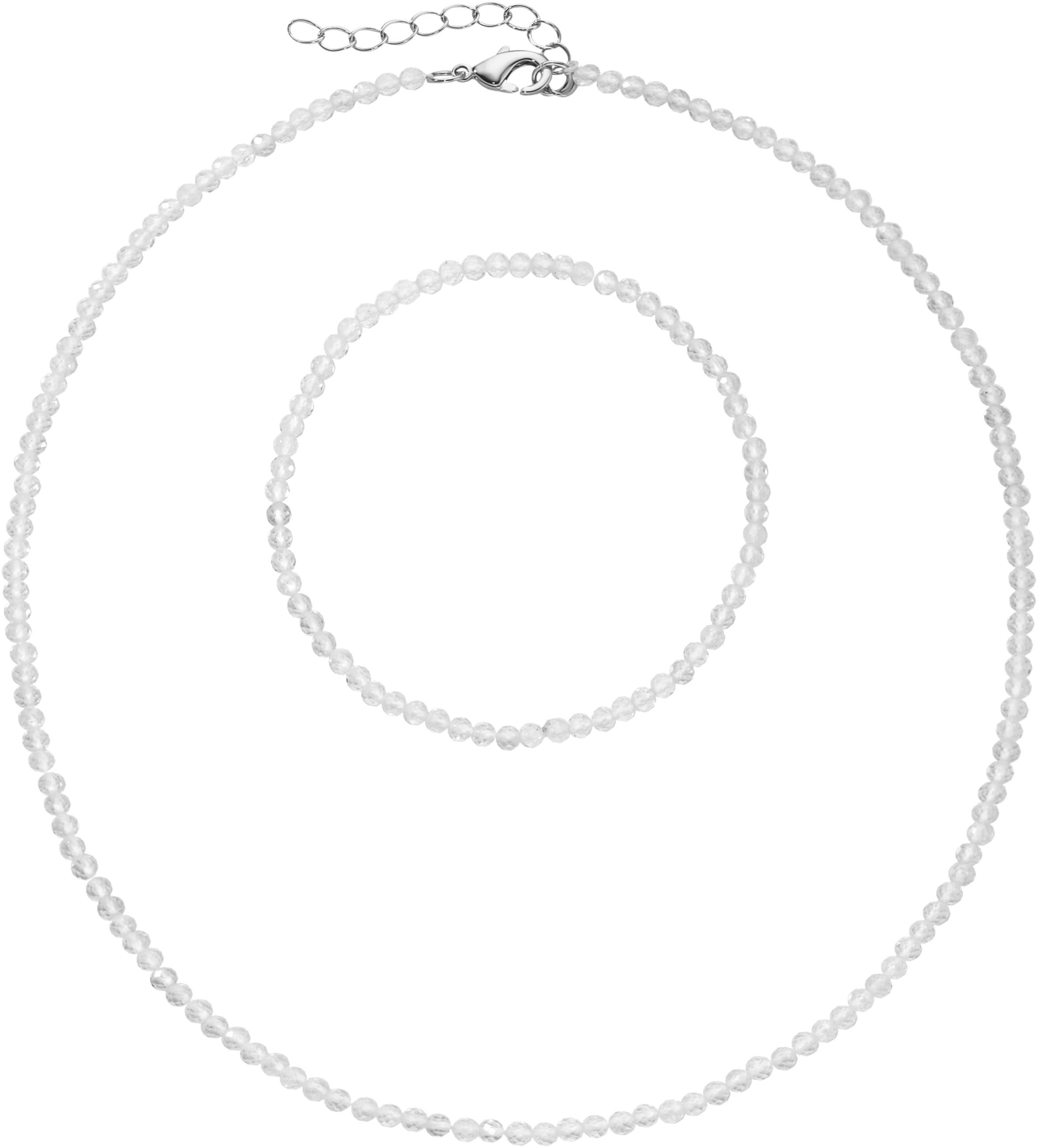 Ketten und Armband Set »Multipack Schmuck Geschenk Armkette Halskette facettierte...
