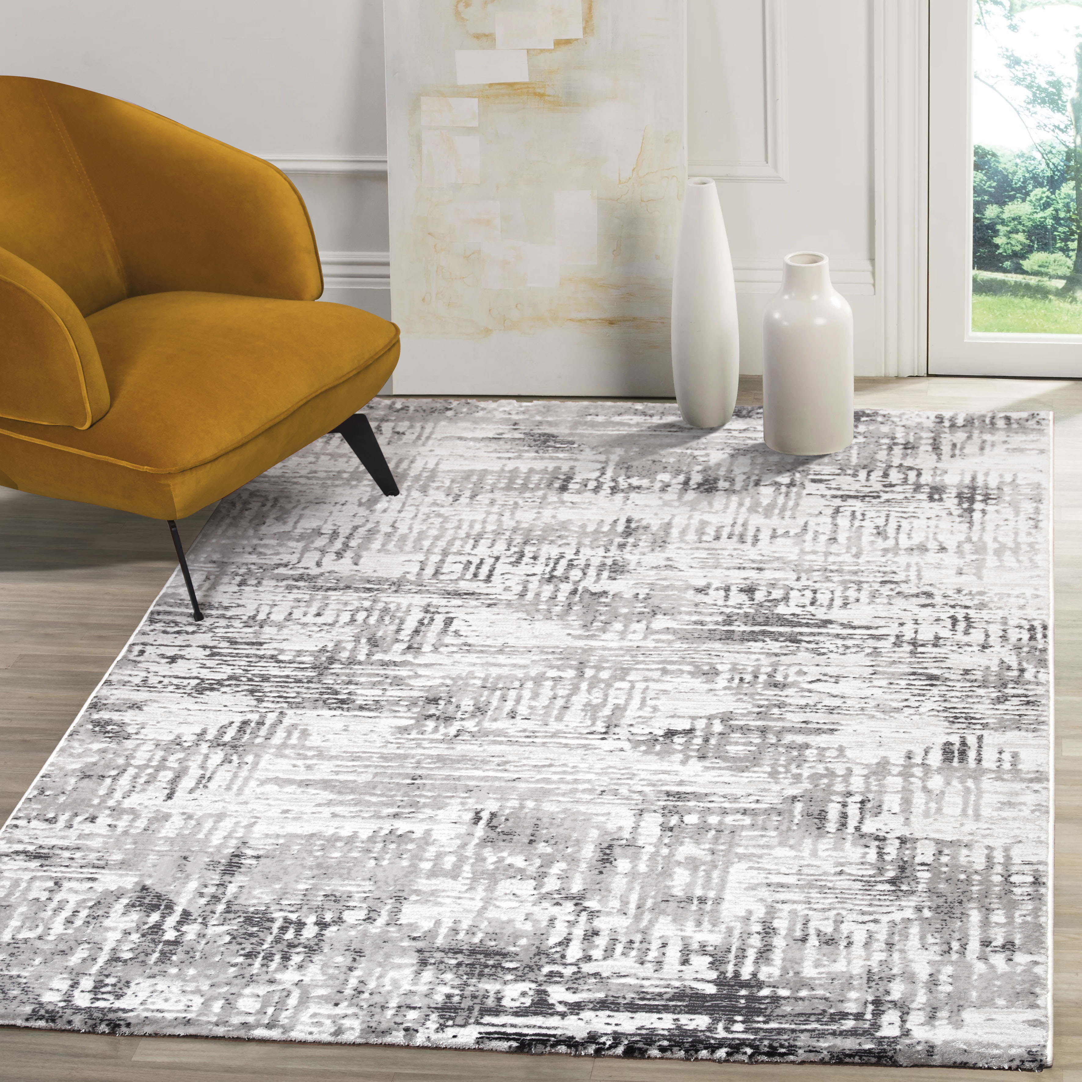 Sanat Teppich "Harmony 3215, auch als Läufer und rund" rechteckig 12 mm Höhe Wohnzimmer, Kurzflor, modern, abtrakt, Schlafzimmer