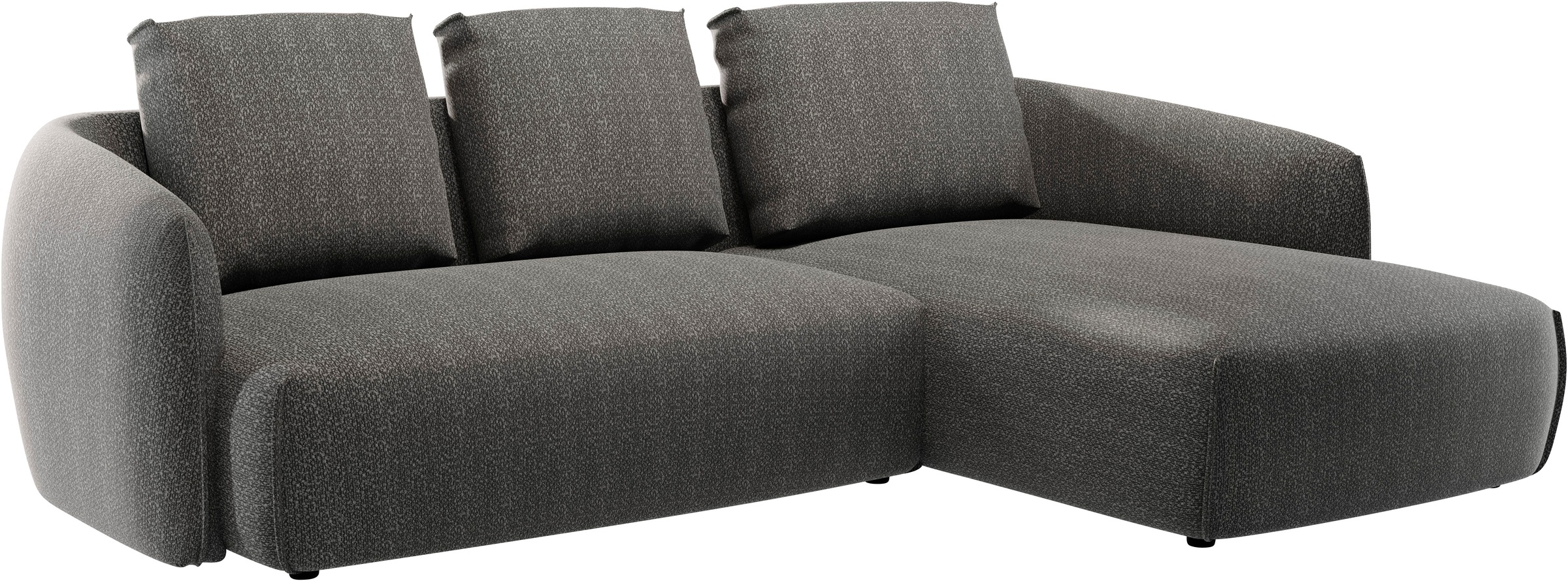 Thumbnail - TRENDMANUFAKTUR Ecksofa "Shawn Designsofa mit elegant geschwungen Armlehnen, L-Form", bequem, organischer Form, mit hoch...