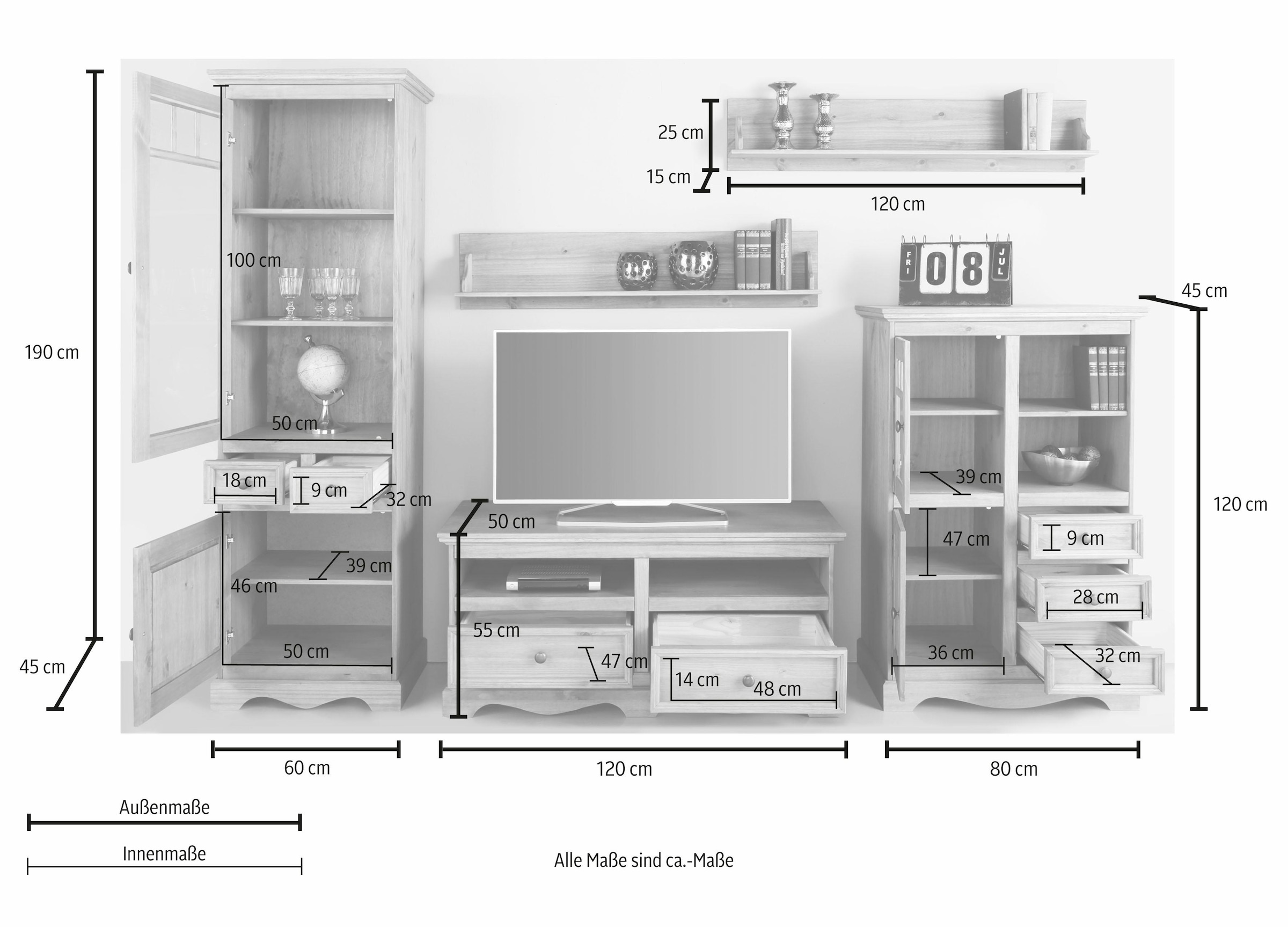 Home affaire Wohnwand »Melissa«, 5 BAUR St.) (Set, 