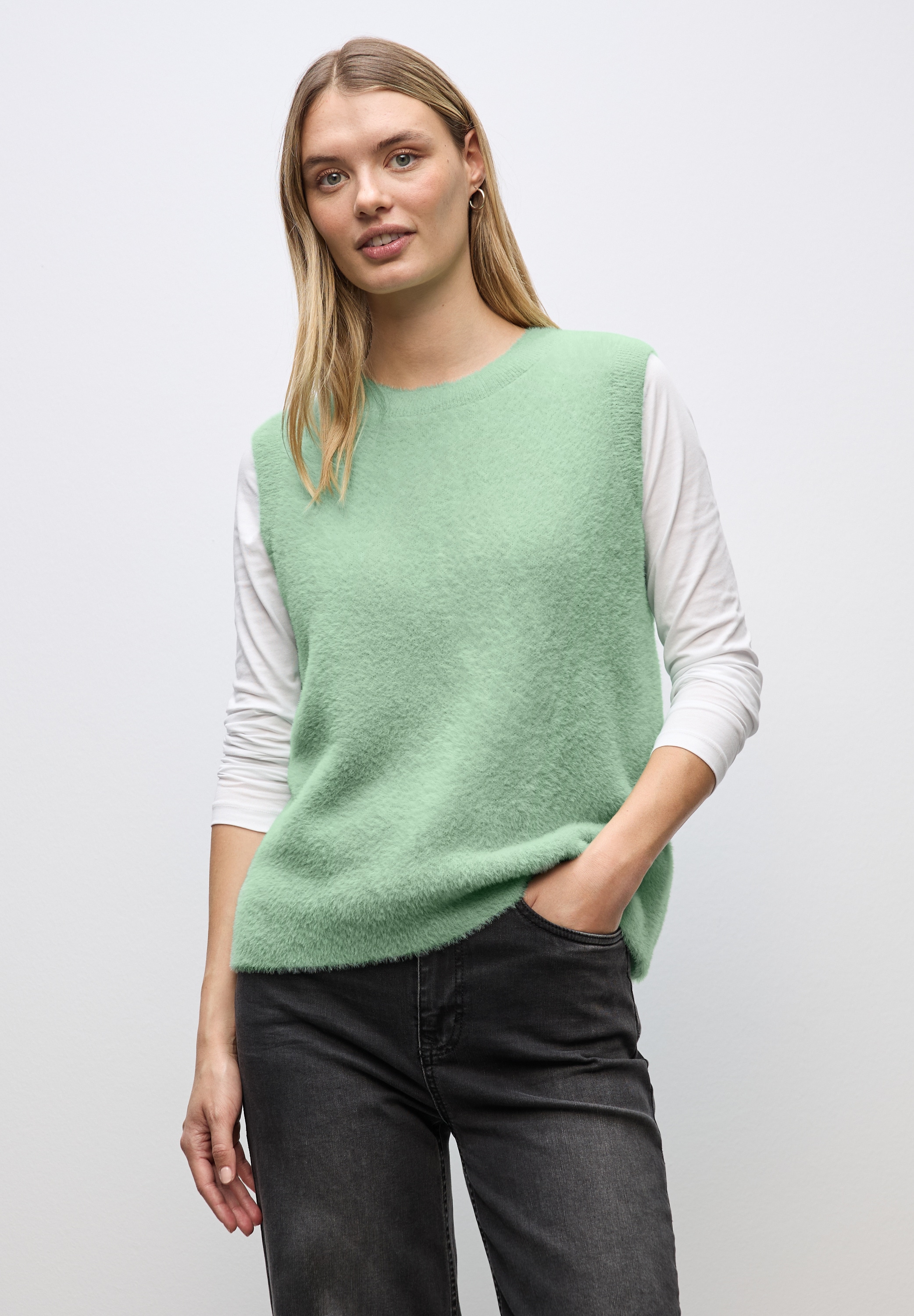 STREET ONE Pullunder, aus softem Materialmix günstig online kaufen