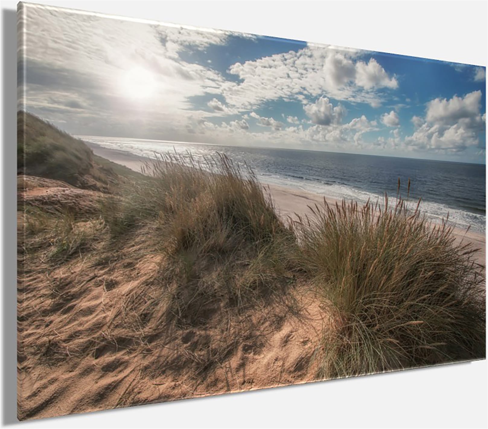 Bönninghoff Leinwandbild »Wandbild STRAND SYLT 78x118 cm – Leinwandbild Keilrahmen Deko modern« Strand 1 Stk. tlg. auf Keilrahmen gespannt