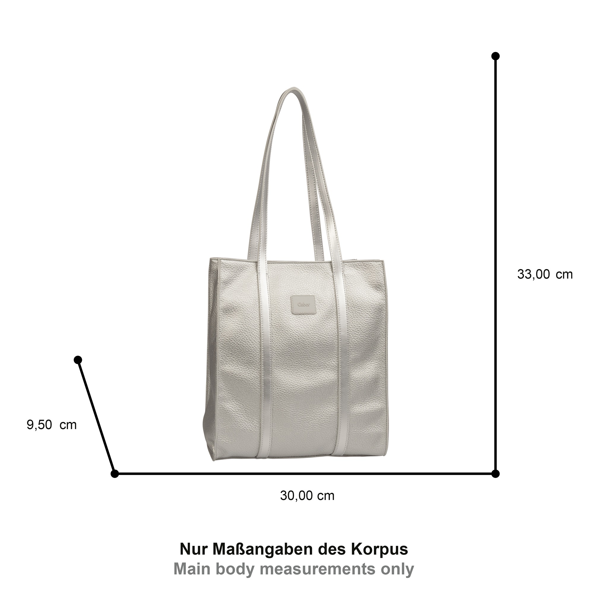 Gabor Shopper »Elfie«, aus fein genarbtem, glattem Kunstleder und mit einem Logo Rubber Patch