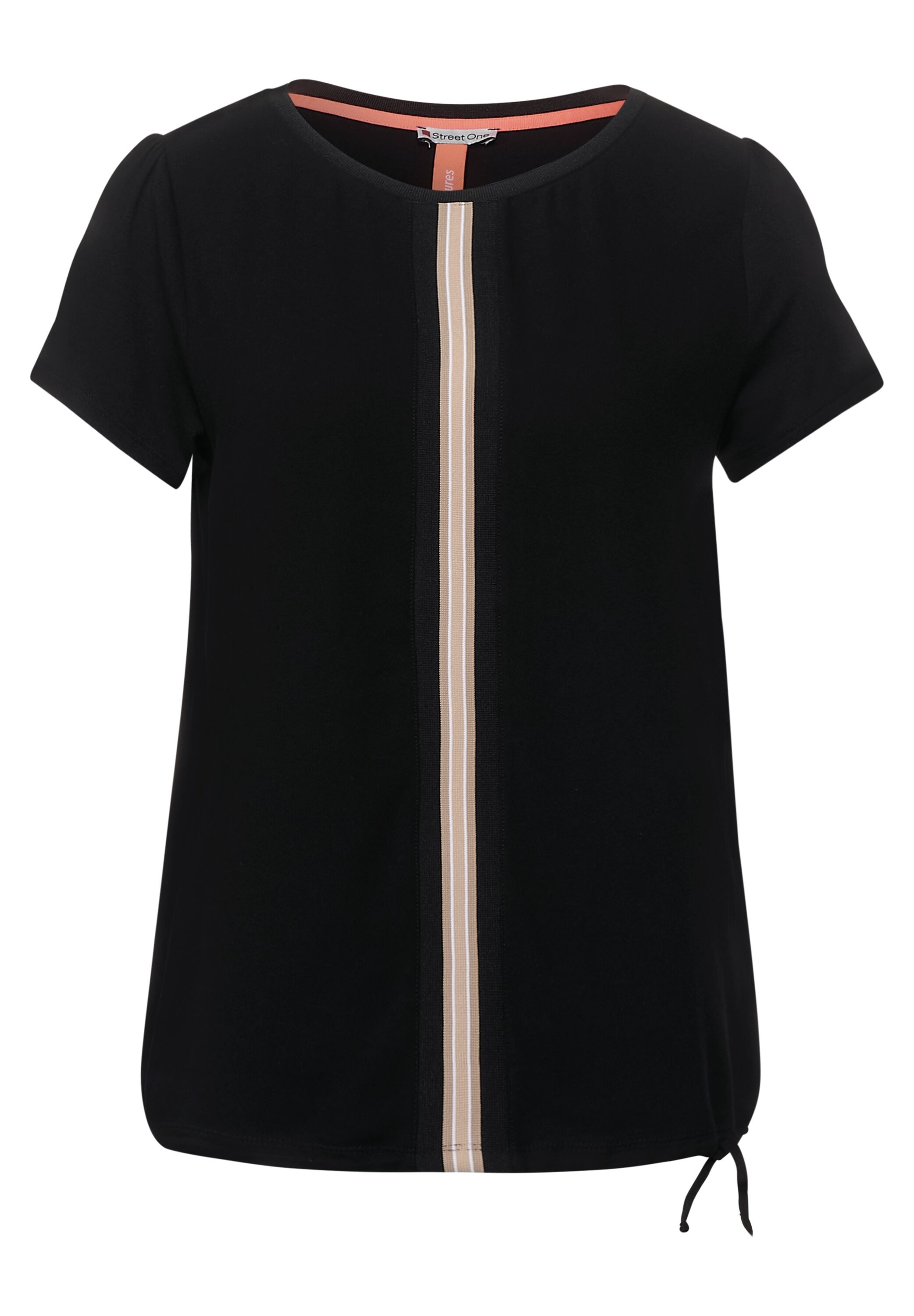 STREET ONE T-Shirt, mit Rippstrickdetails