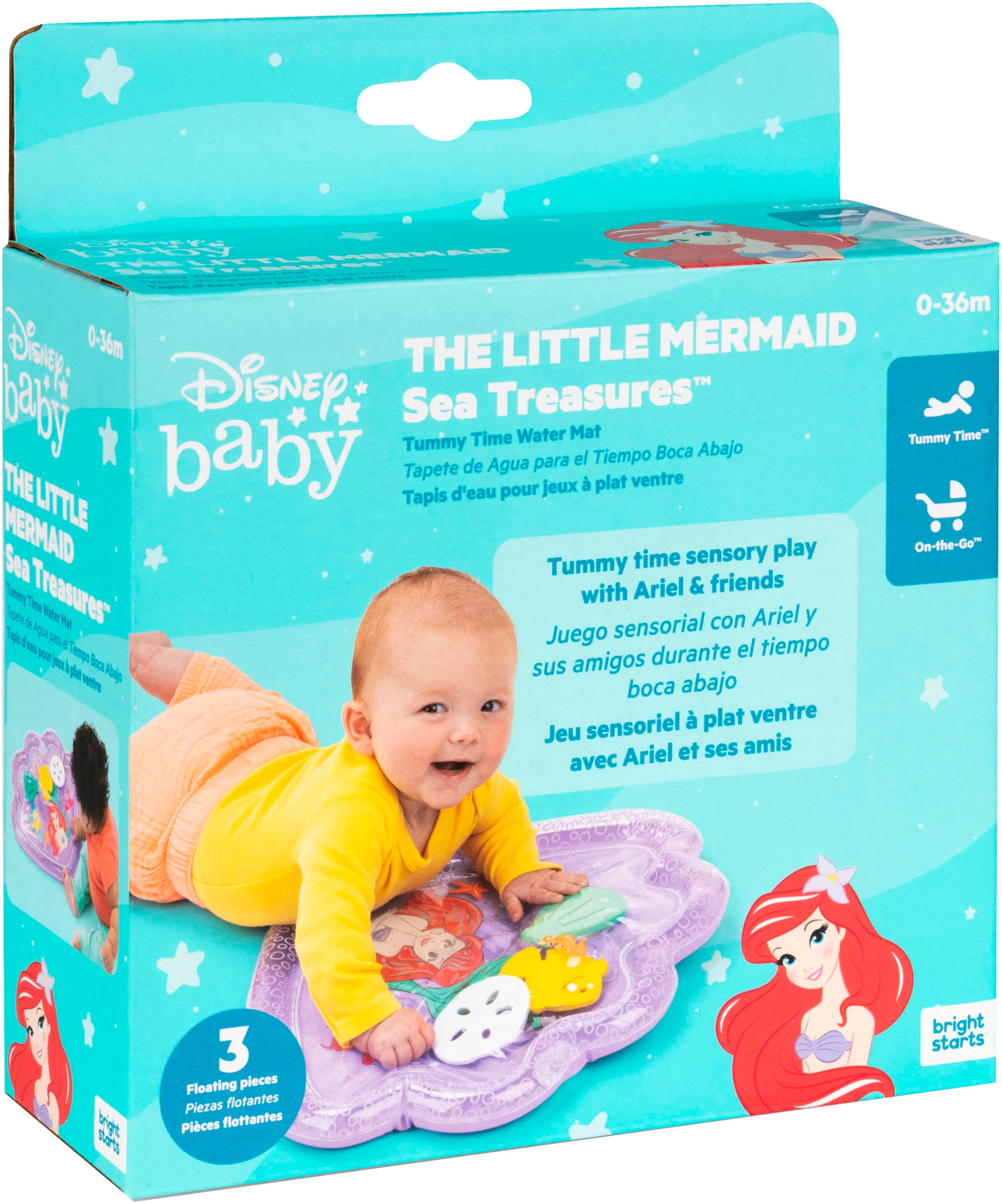 Bright Starts Spielmatte »The little Mermaid Sea TreasuresTummy Time Water Mat«
