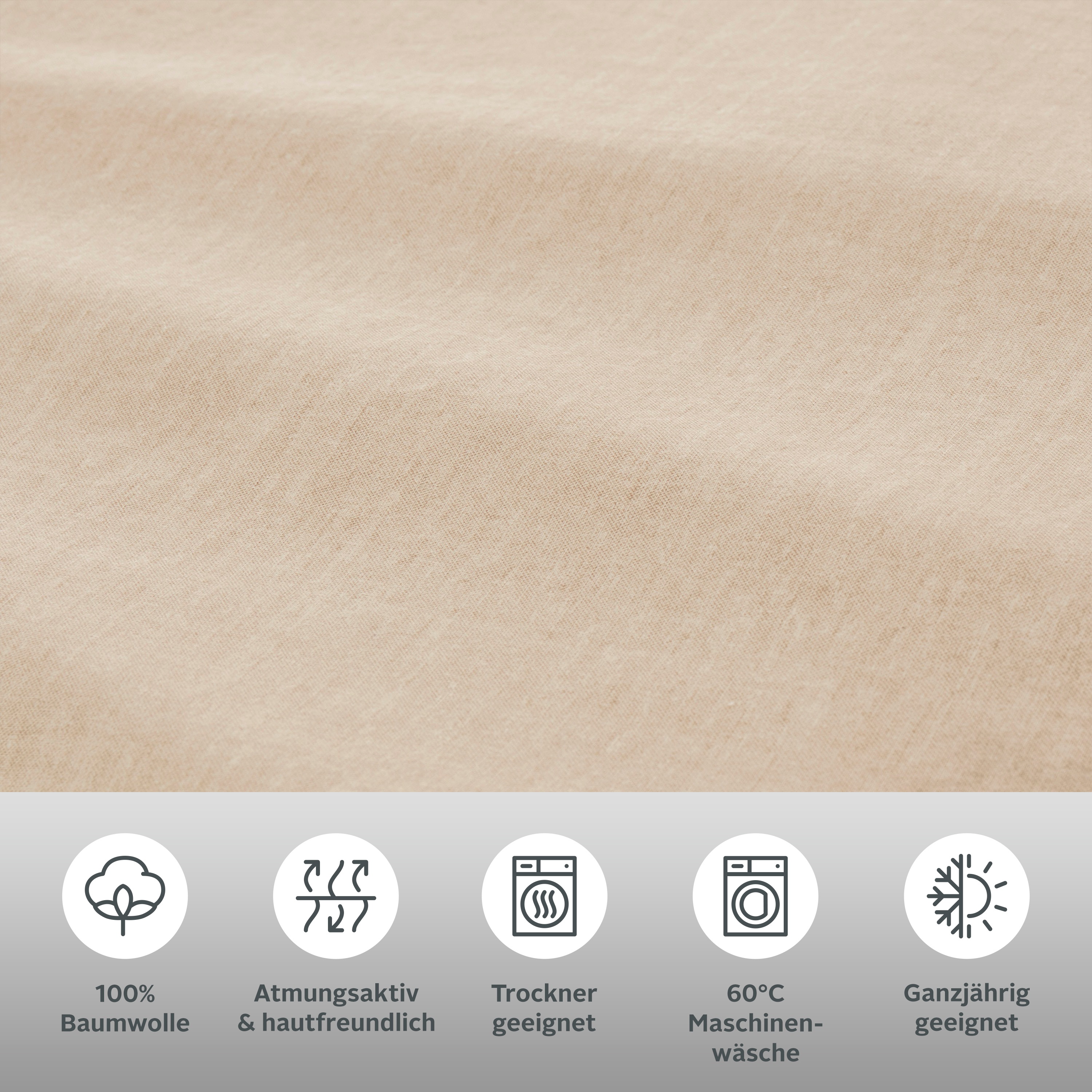 Thumbnail - Bruno Banani Wendebettwäsche "Merlin in Gr. 135x200 oder 155x220 cm" 2 Stk. tlg. Baumwollbettwäsche, Leinen-Look in Mela...