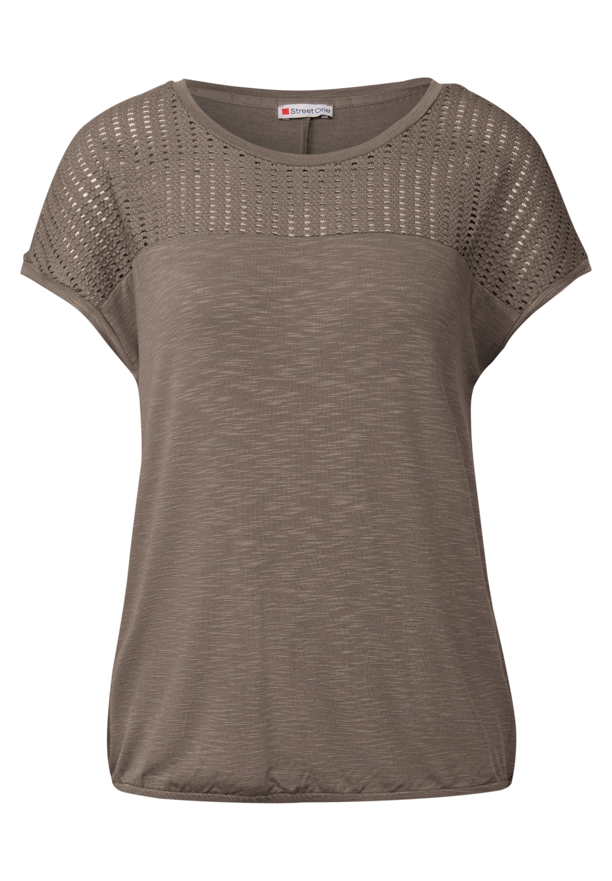 STREET ONE T-Shirt, aus elastischem Materialmix