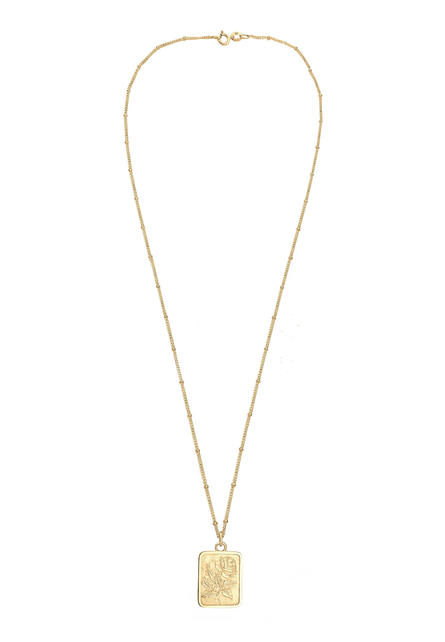 Elli Kette mit Anhänger »Vintag Rose Matt 925 Sterling Silber vergoldet«