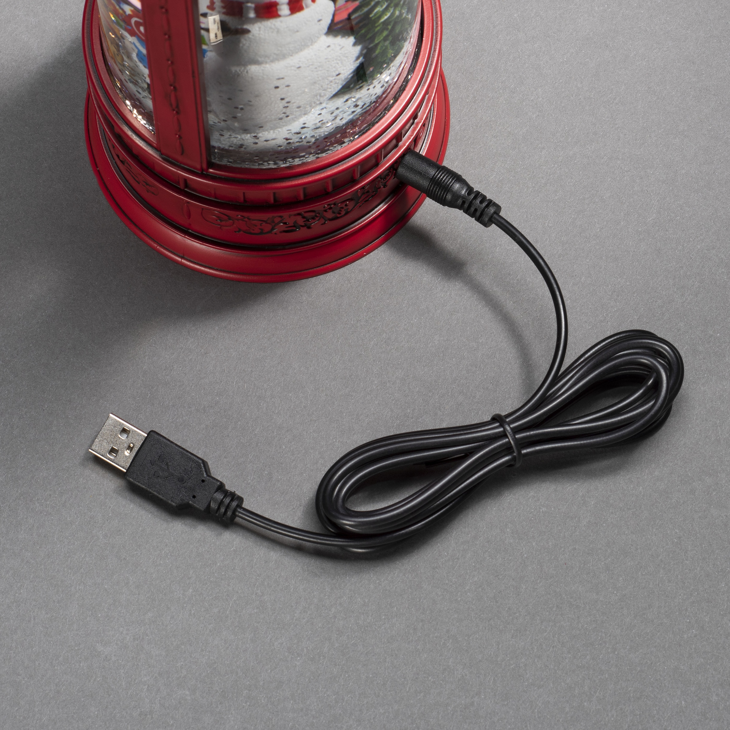 KONSTSMIDE LED Laterne »Weihnachtsdeko rot«, 1 flammig, Leuchtmittel LED-Modul | LED fest integriert, LED Wasserlaterne, Briefkasten, "Schneemann mit 2 Kindern und Hund"