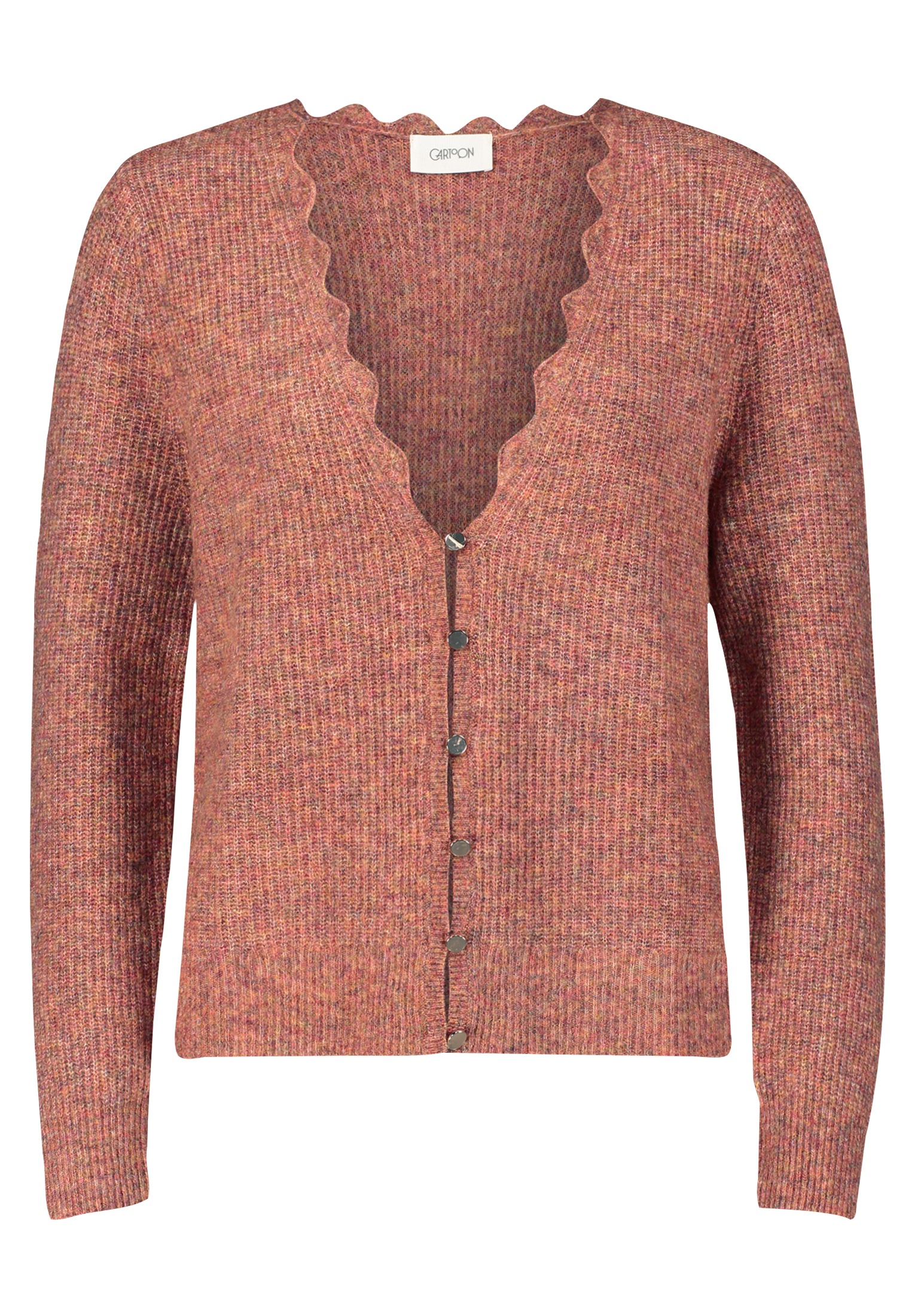 Cartoon Strickjacke »Cartoon Strick-Cardigan mit V-Ausschnitt«, Häkelstich