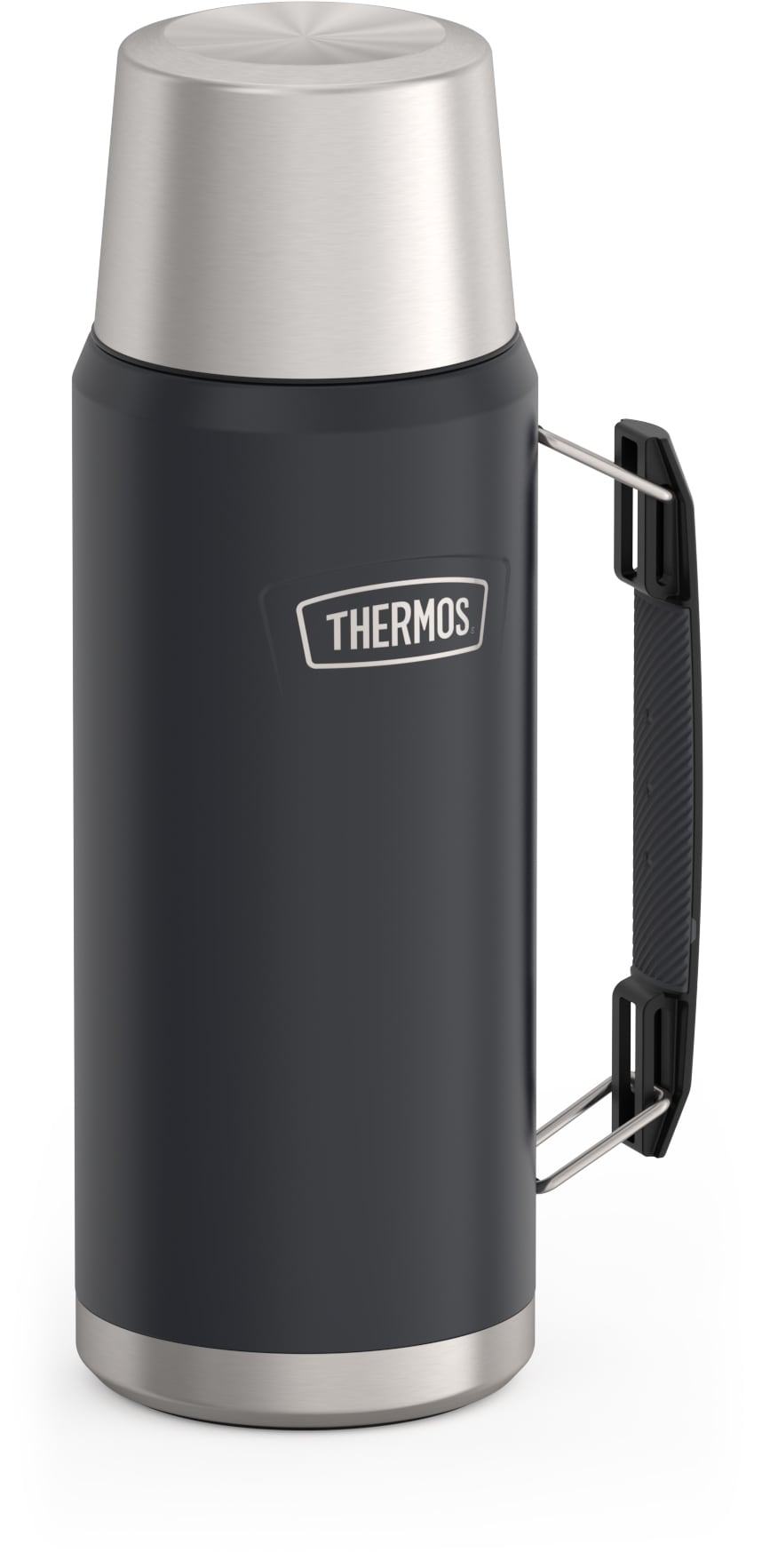 THERMOS Isolierflasche »ICON BEVERAGE BOTTLE, Edelstahlkörper, spülmaschinenfest«, (1 tlg.), 1,2l, 24h heiß & 24h kalt, Twist & Pour Lid, isolierter Trinkbecher