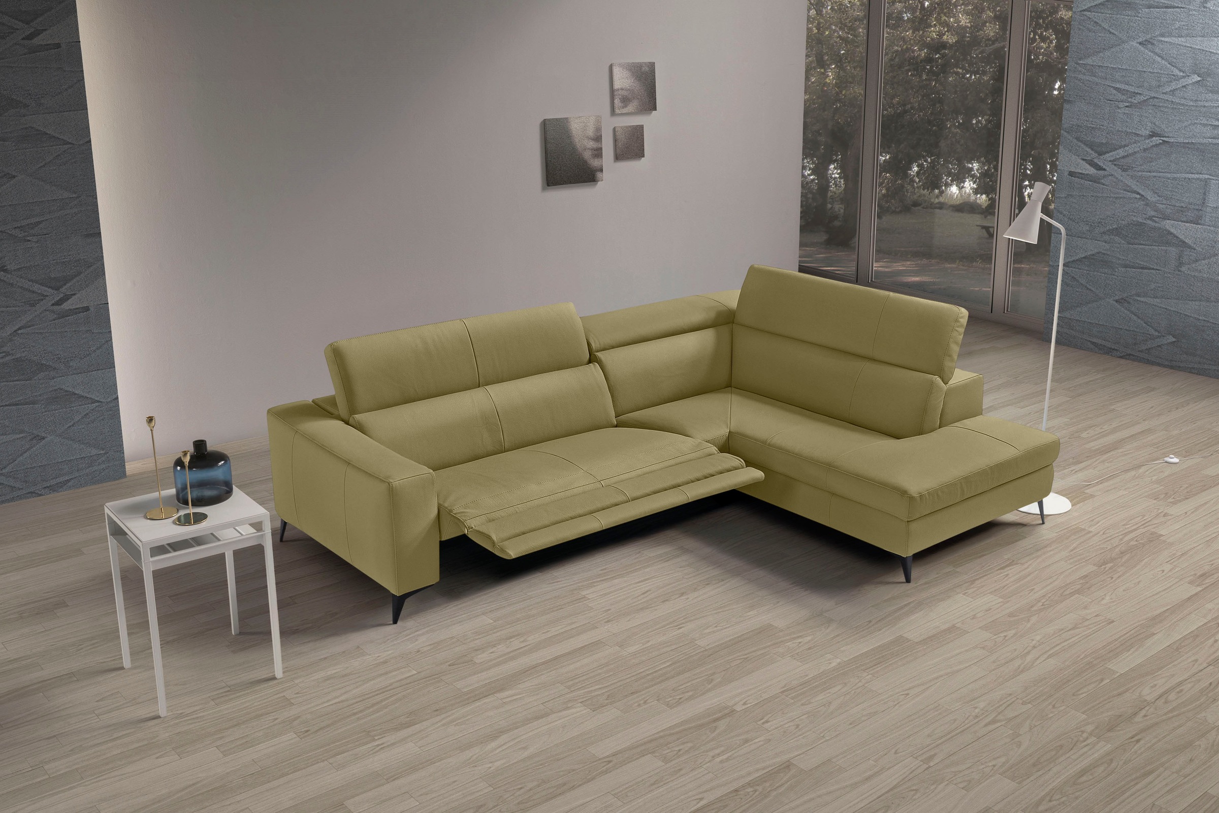 Egoitaliano Ecksofa "Edith, Designsofa mit hohem Sitzkomfort, L-Form", inkl günstig online kaufen