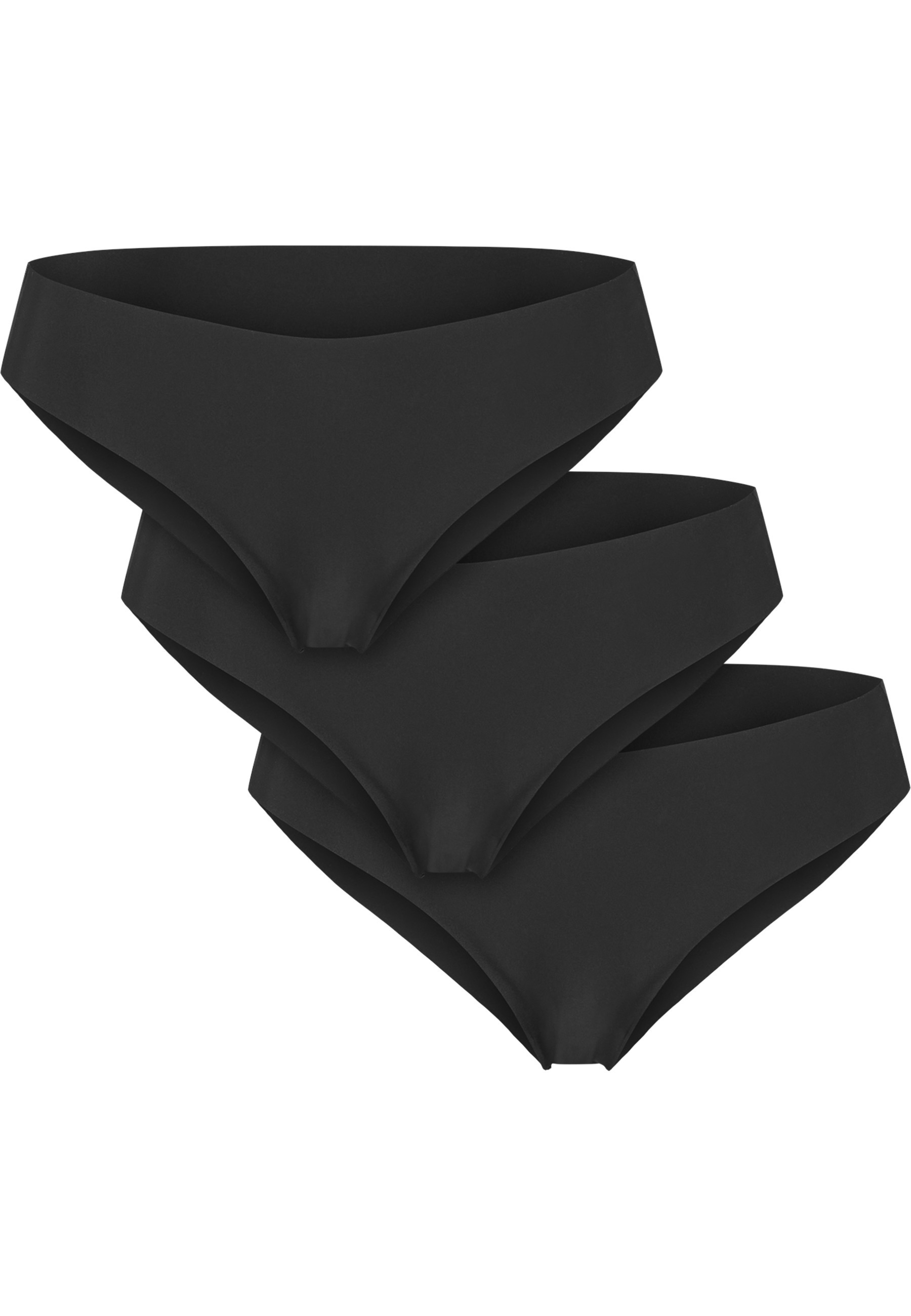 URBAN CLASSICS Damen Panty "Urban Classics Ladies Lasercut Brazilian 3-Pack", Gr. XLschwarz, 80% Nylon, 20% Elasthan, unifarben, Unterhosen