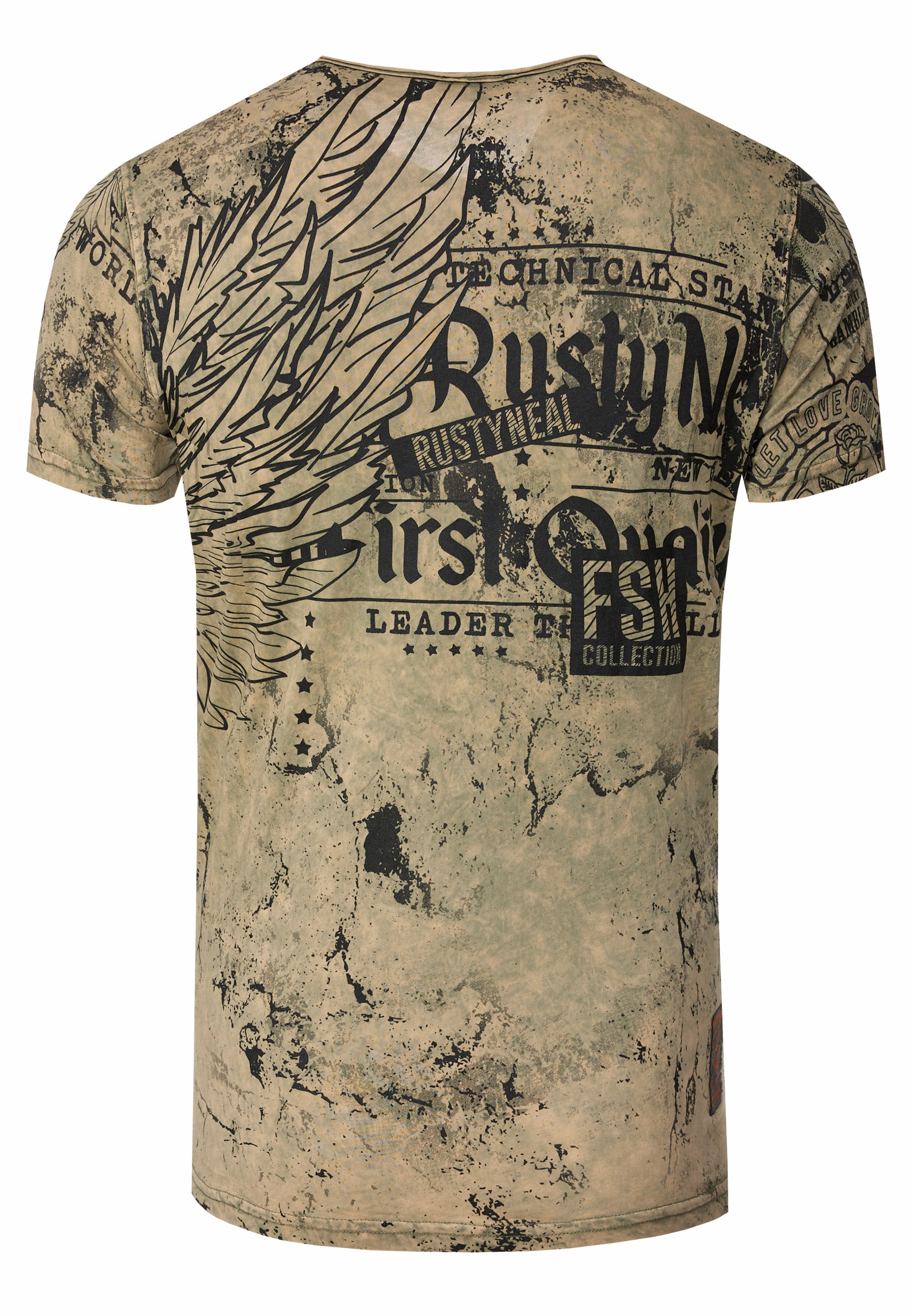 Rusty Neal T-Shirt »Rusty Neal«, mit Allover-Print
