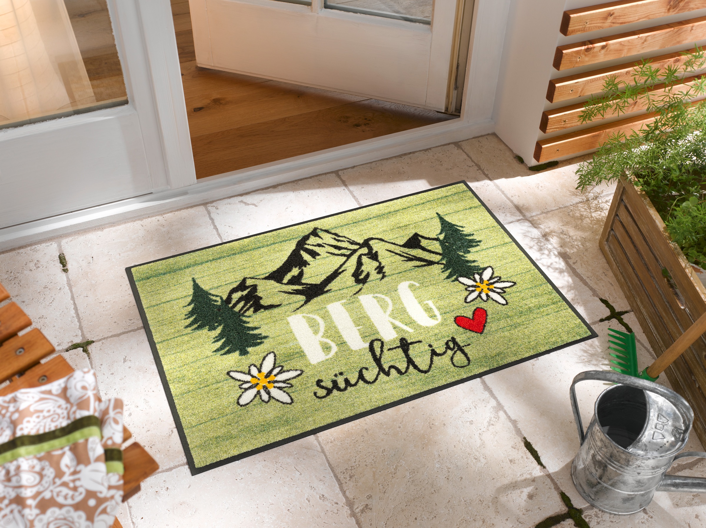 wash+dry by Kleen-Tex Fußmatte "Bergsüchtig" rechteckig 7 mm Höhe günstig online kaufen