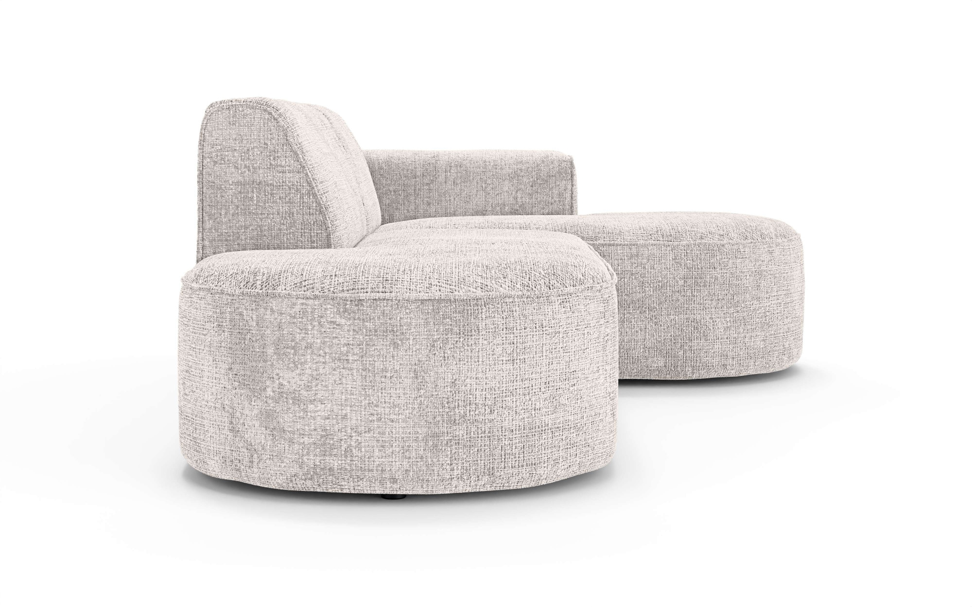 OTTO home Ecksofa »ADELLA Design-Sofa mit Recamiere rechts/links, 248/159/76 cm«, L-Form mit Wellenunterfederung, runde Form, auch in Cord