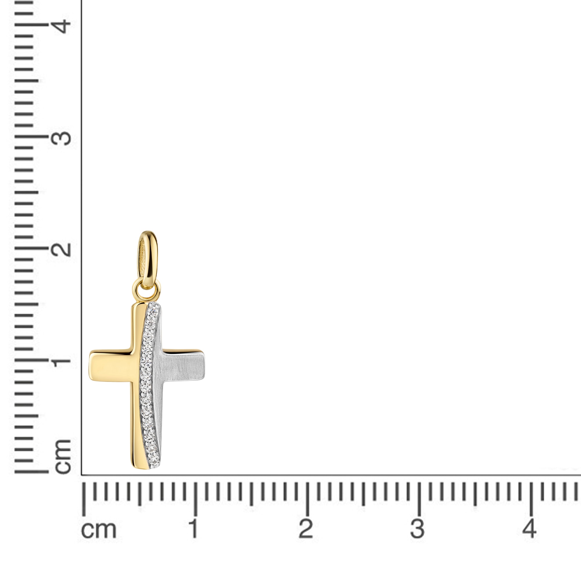 Firetti Kettenanhänger »Schmuck Geschenk Gold 333 Halsschmuck Anhänger Kreuz«  mit Zirkonia (synth.)