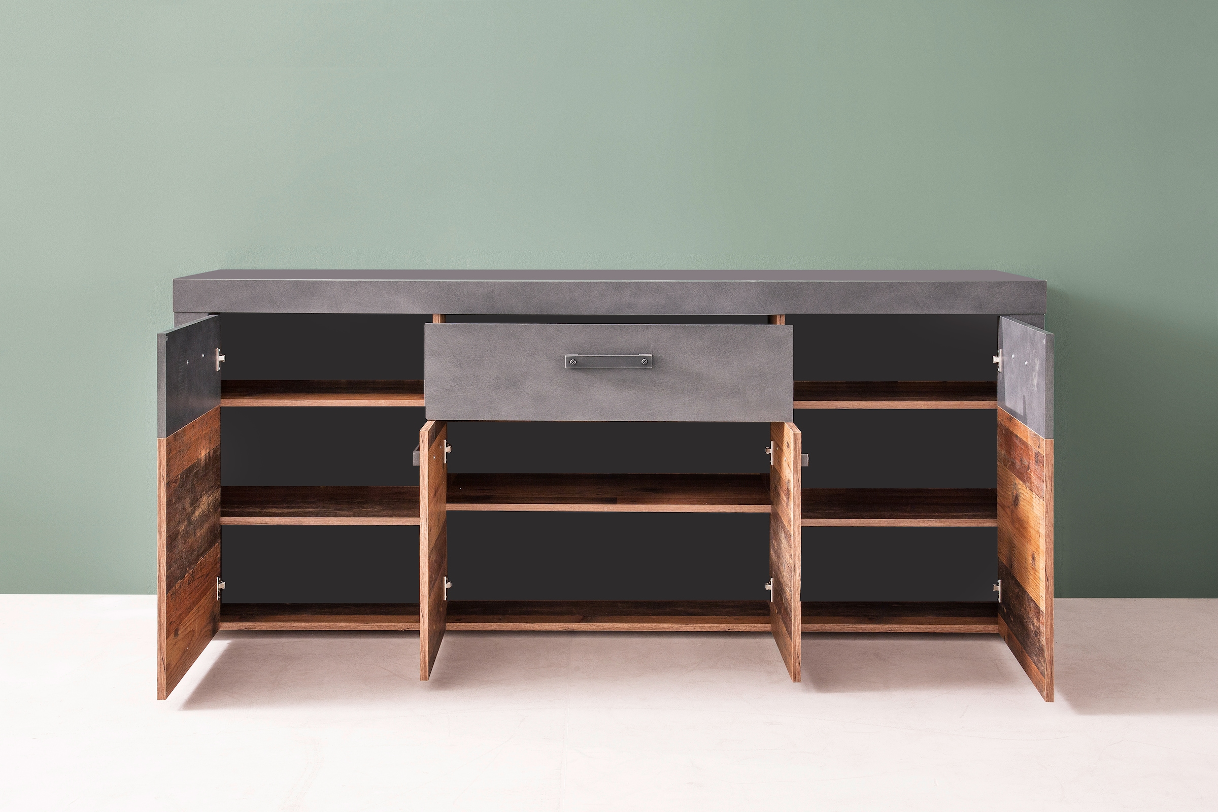 Home affaire Sideboard »Ilana« Sideboard mit 4 Türen & 1 Schublade - (B/T/H) 178/40/76 cm