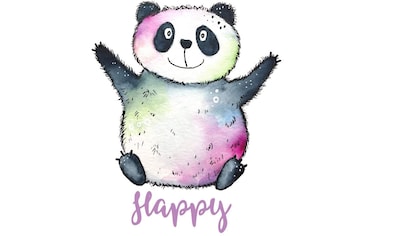 Wandtattoo »Lebensfreude Happy Panda«, (1 St.)