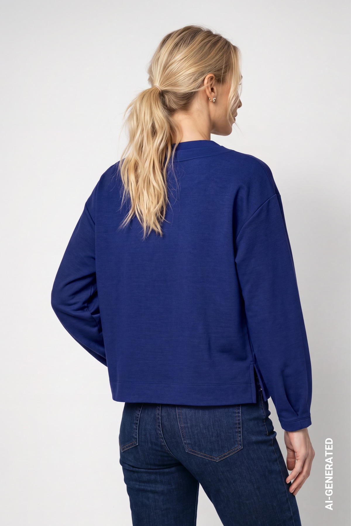 Monari Sweatshirt »Sweatshirt Basic Samtband«, Regular fit mit Rundhalsausschnitt
