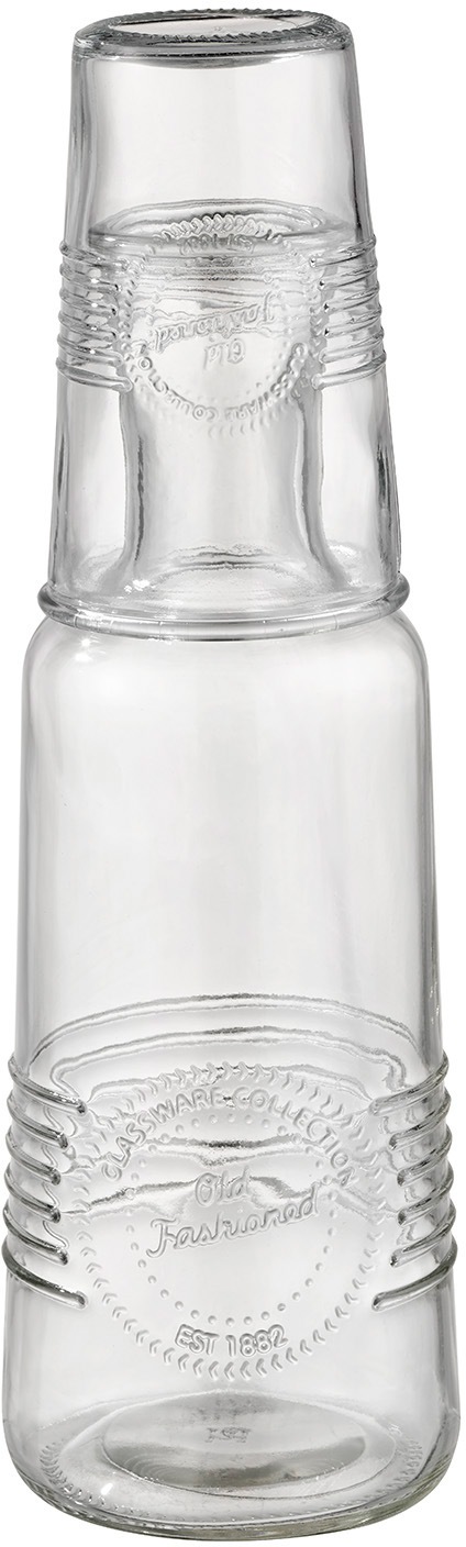 APS Karaffe »OLD FASHIONED«, (Set, 2 tlg.), Glas, 1 Liter Fassungsvermögen, Inkusive 1x 300 ml Glas