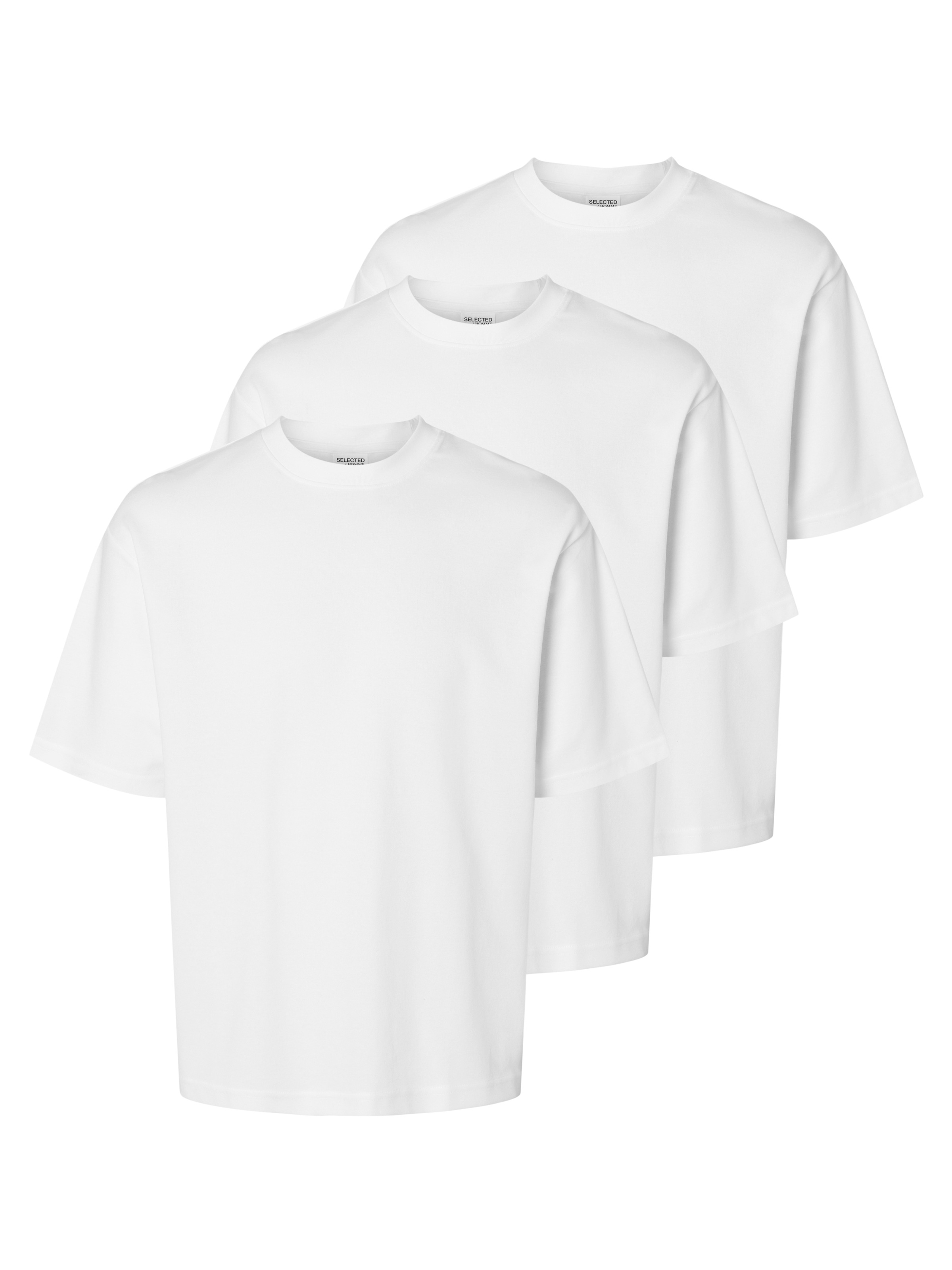 SELECTED Rundhalsshirt "SLHLOOSEOSCAR SS O-NECK TEE 3 PACK NOOS" Packung, 3 günstig online kaufen