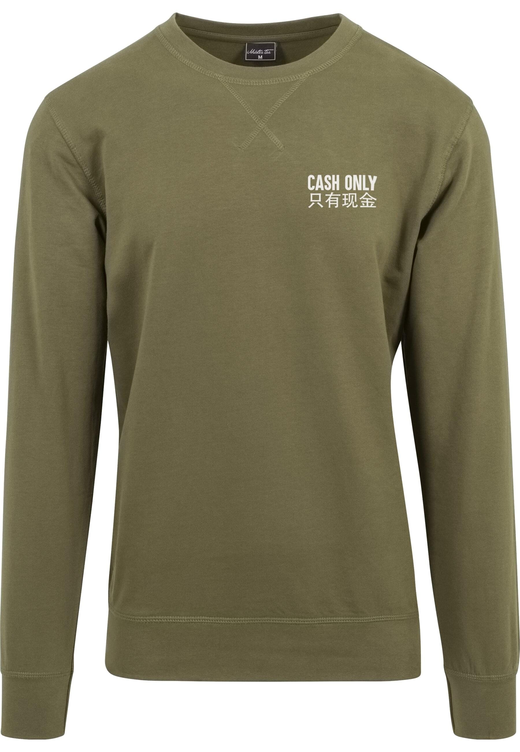 MisterTee Rundhalspullover "MisterTee Herren Cash Only Crewneck" 1 Stk. tlg günstig online kaufen