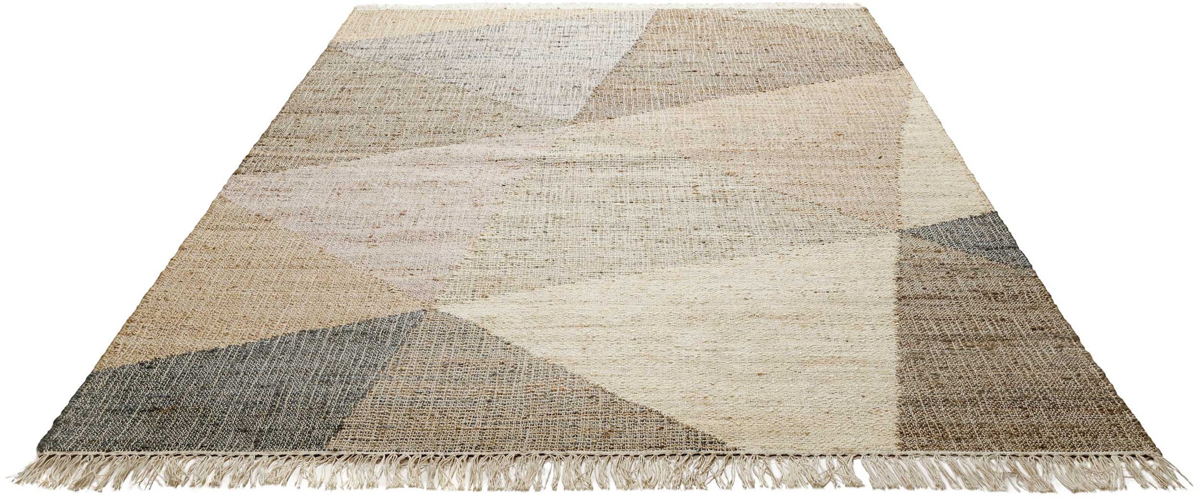 Teppich »Vincent GL-82111«, rechteckig, Naturfaser Teppich aus Jute mit Baumwolle, mit...