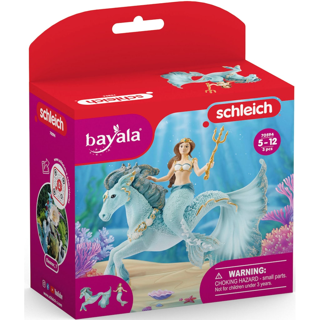 Schleich® Spielfigur »BAYALA®, Meerjungfrau-Eyela auf Unterwasserpferd (70594)«